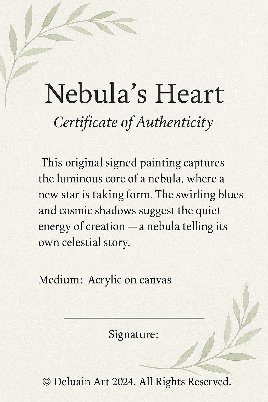 NEBULA`S HEART ( On canvas)