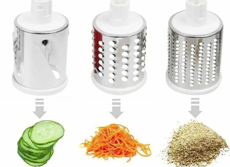 Manual Rotary Cheese Grater Round Tumbling Box Shredder Drum Multifunctional Fruit & Vegetable Cutter with Handle
