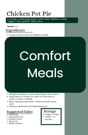 Comfort Meals Digital Recipes 