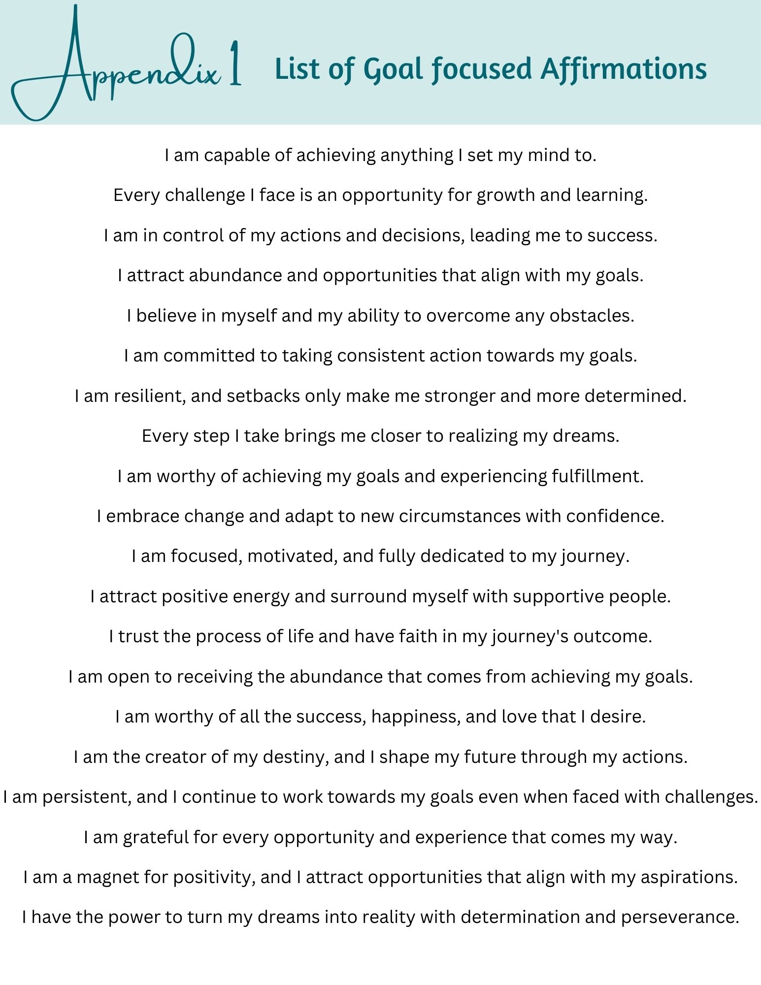 Goal Setting Workbook