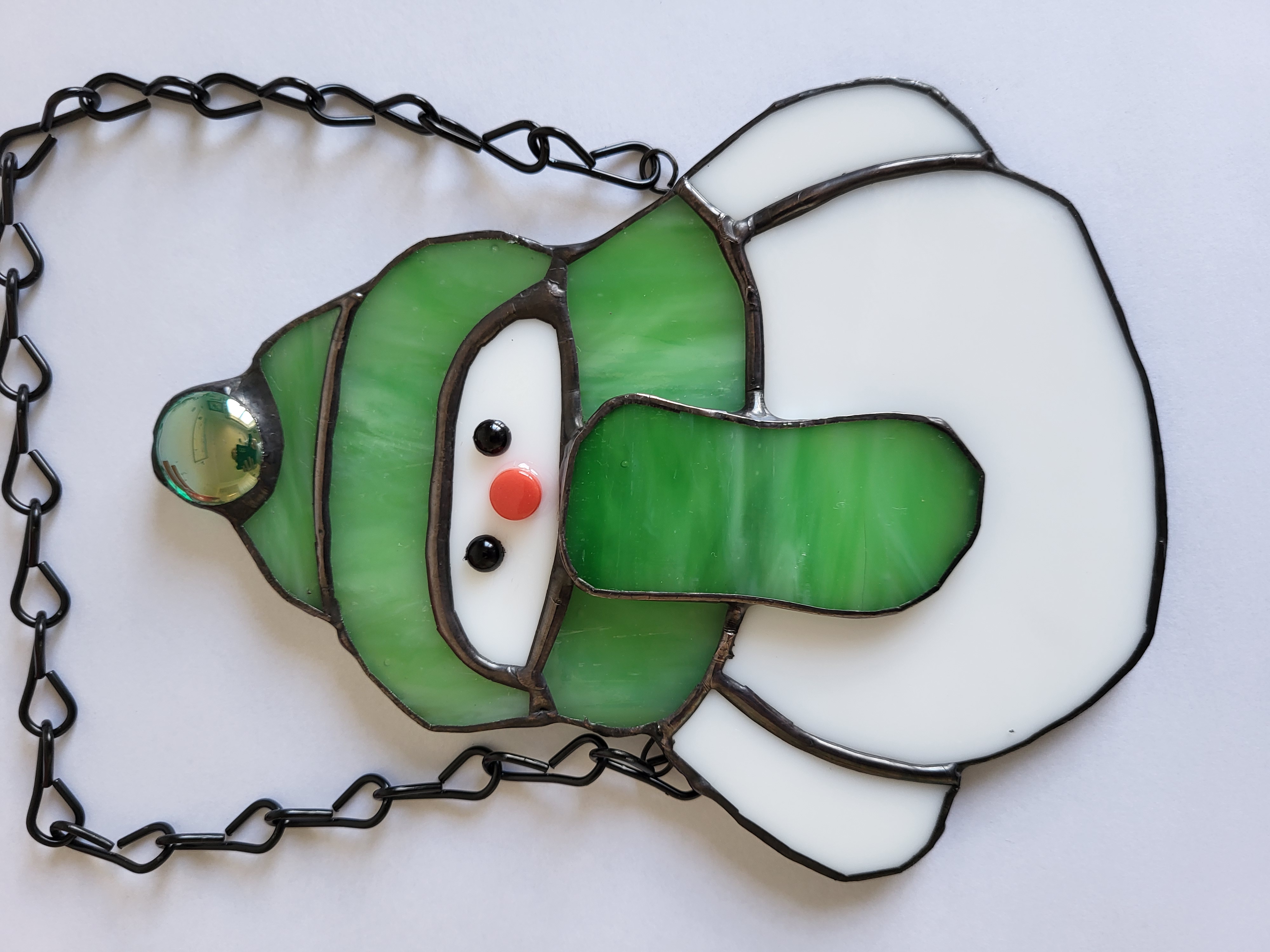 Snowmen with hats and scarves suncatchers