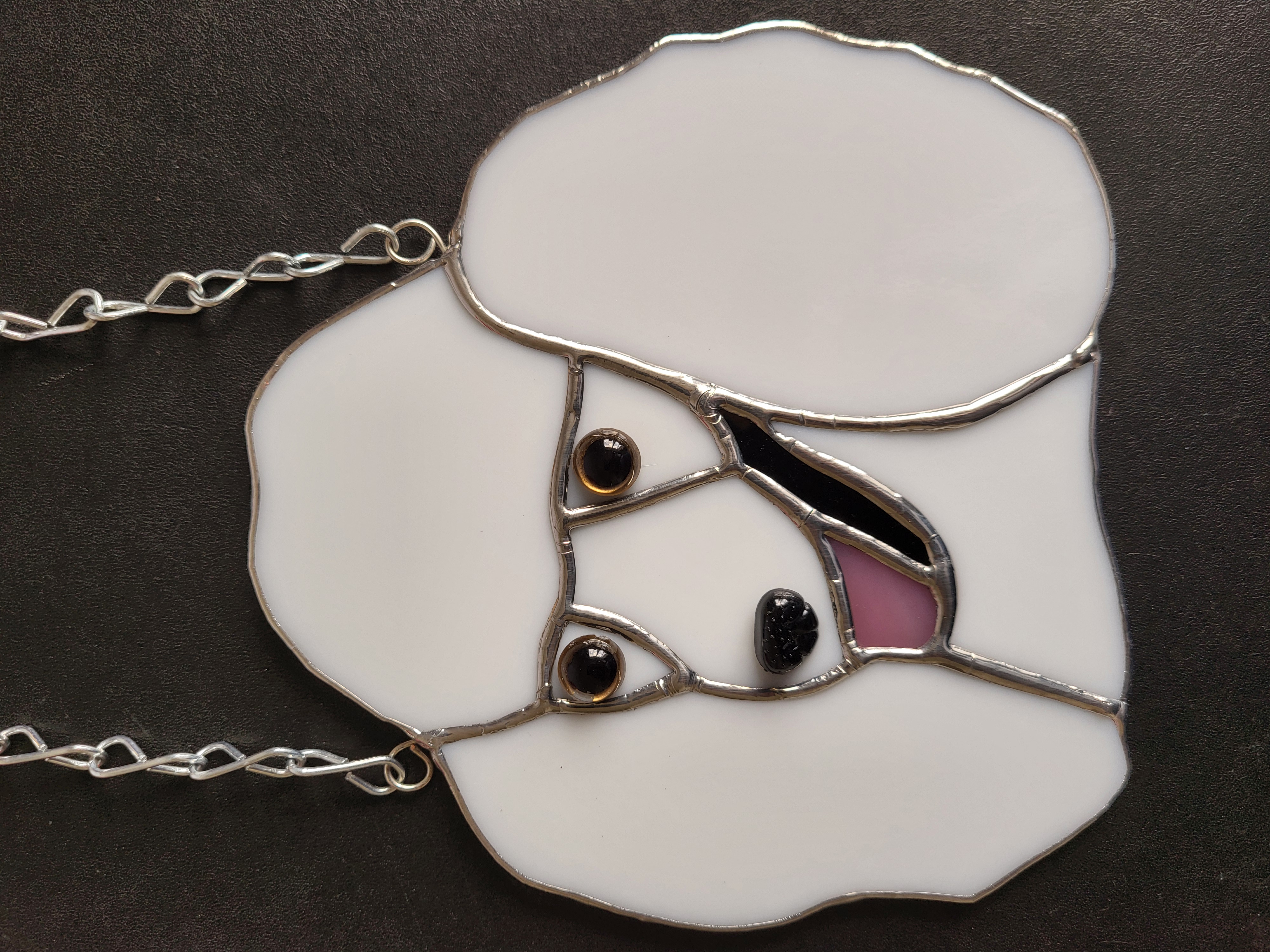 Stained Glass Poodle Suncatcher