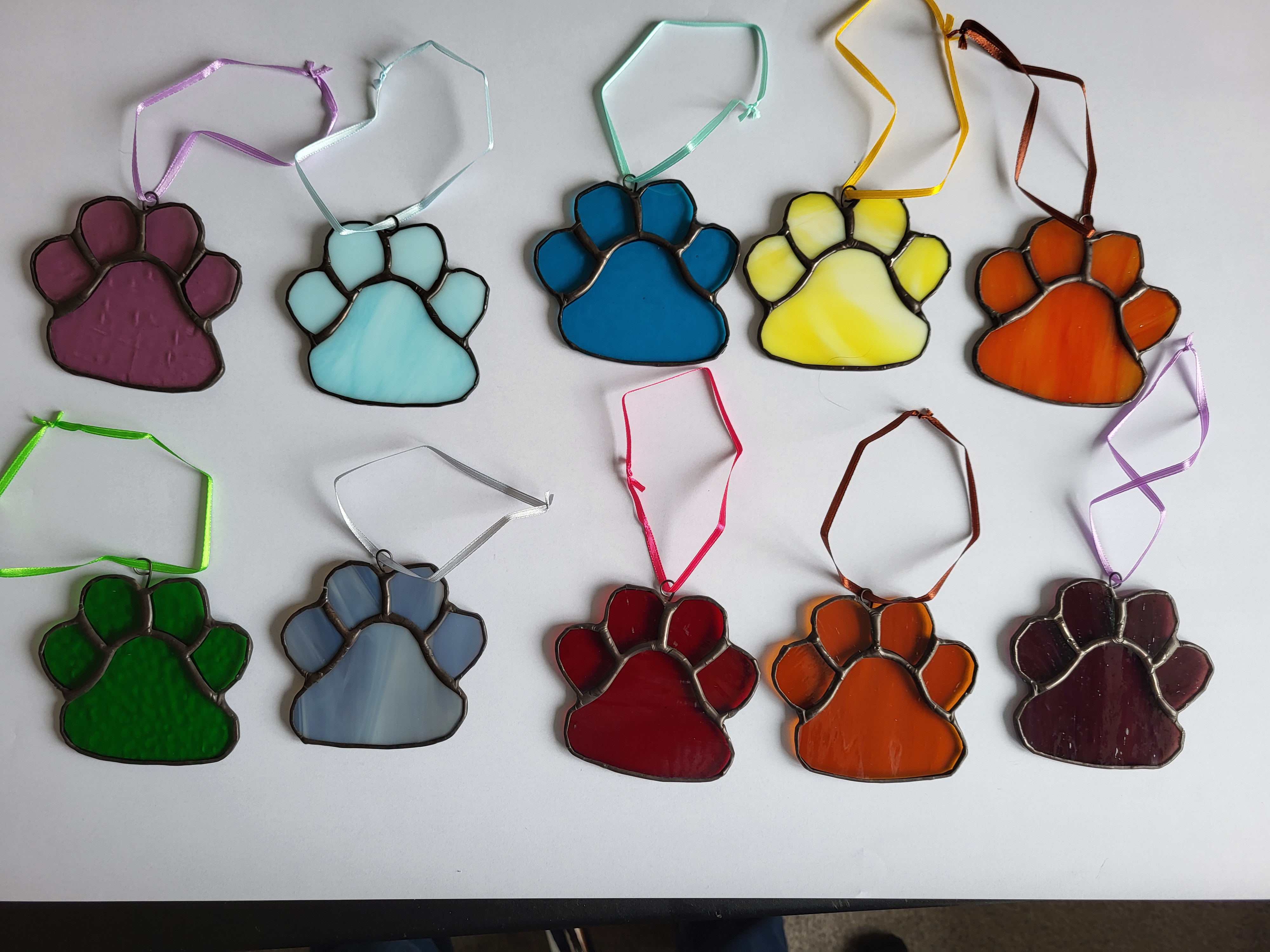 Stained Glass Paw Print