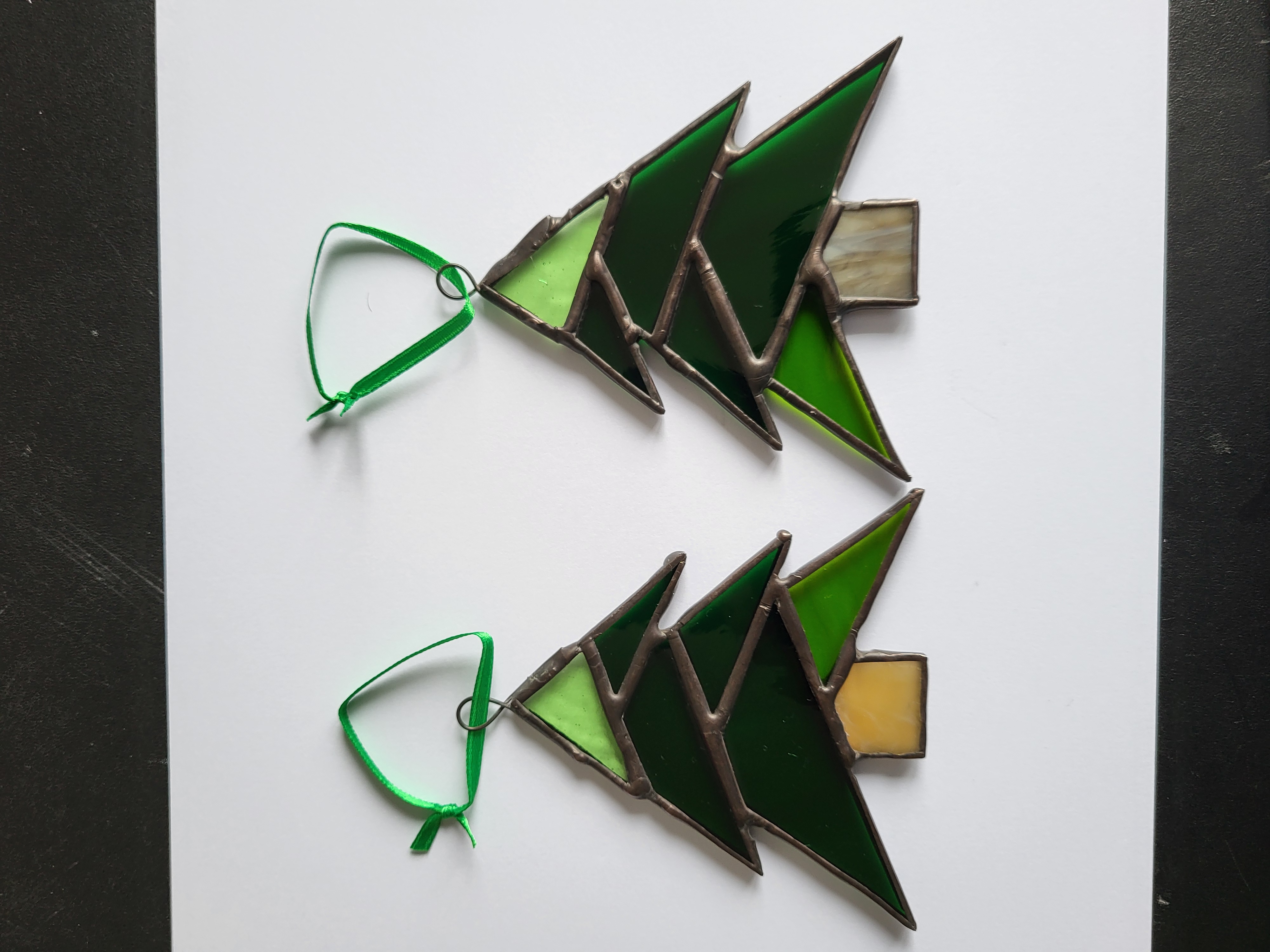 Stained Glass Christmas Tree Ornament