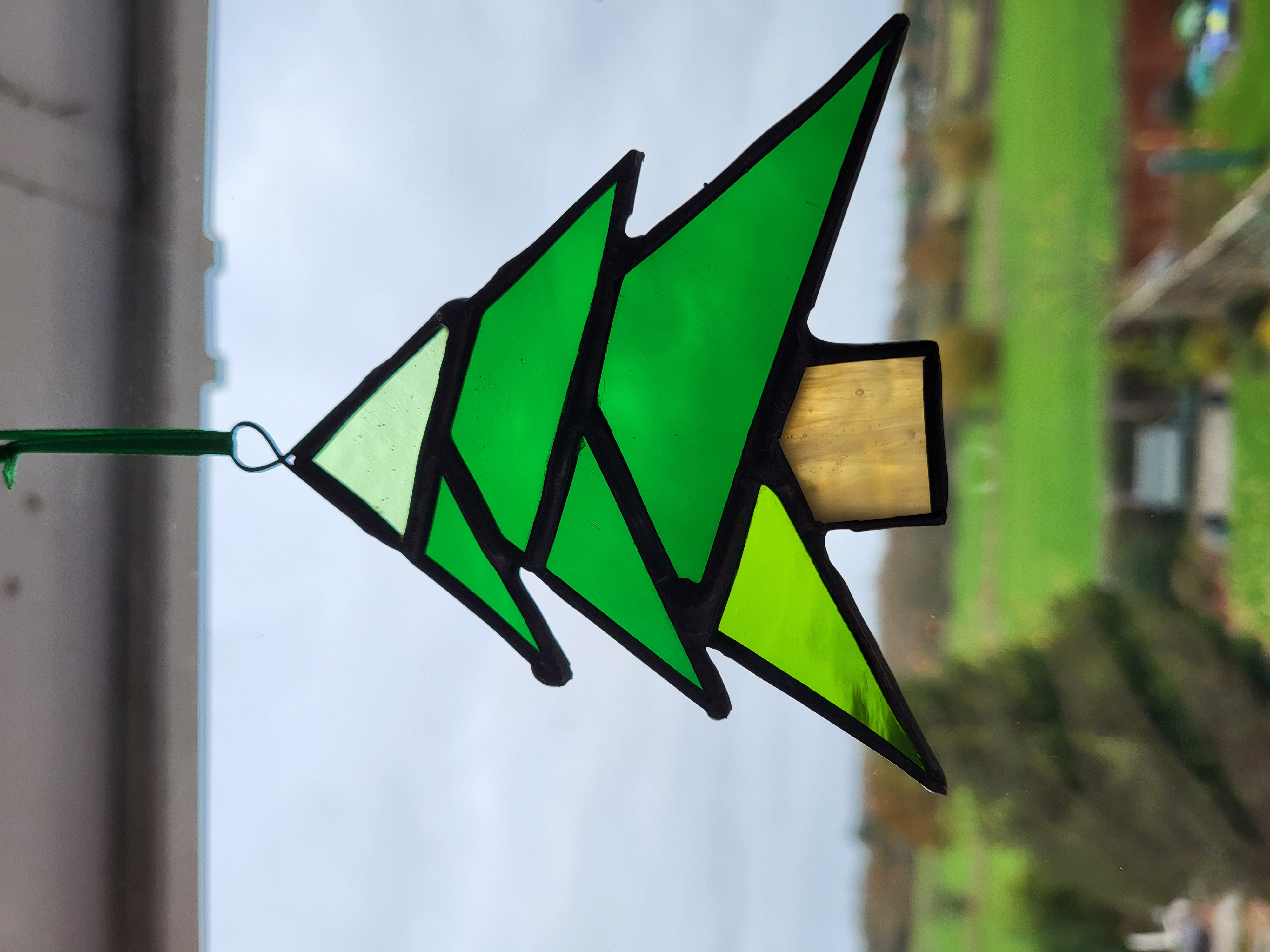 Stained Glass Christmas Tree Ornament