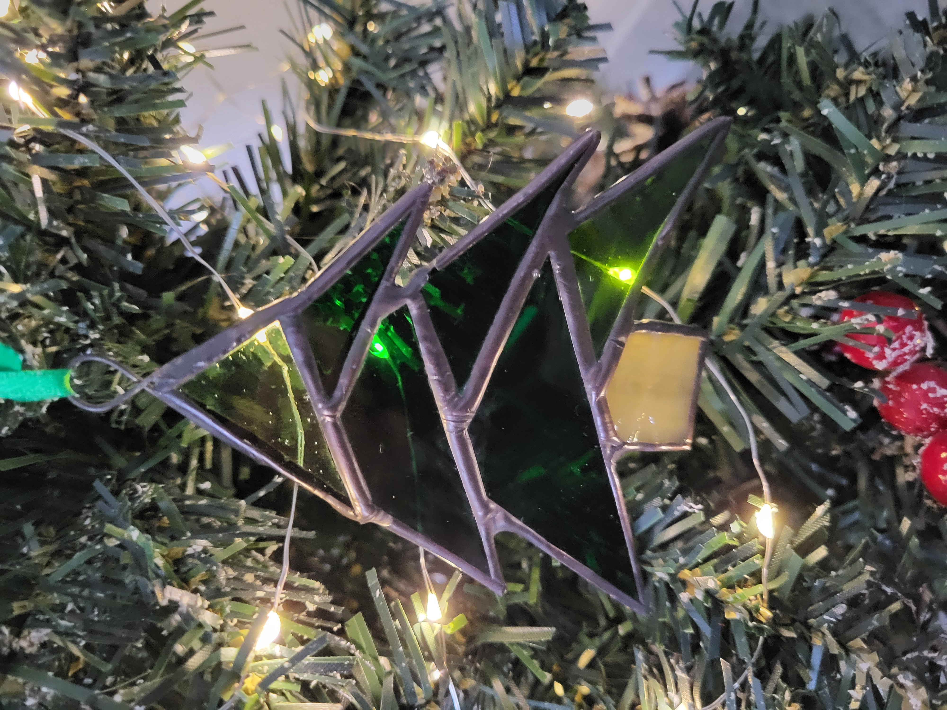 Stained Glass Christmas Tree Ornament