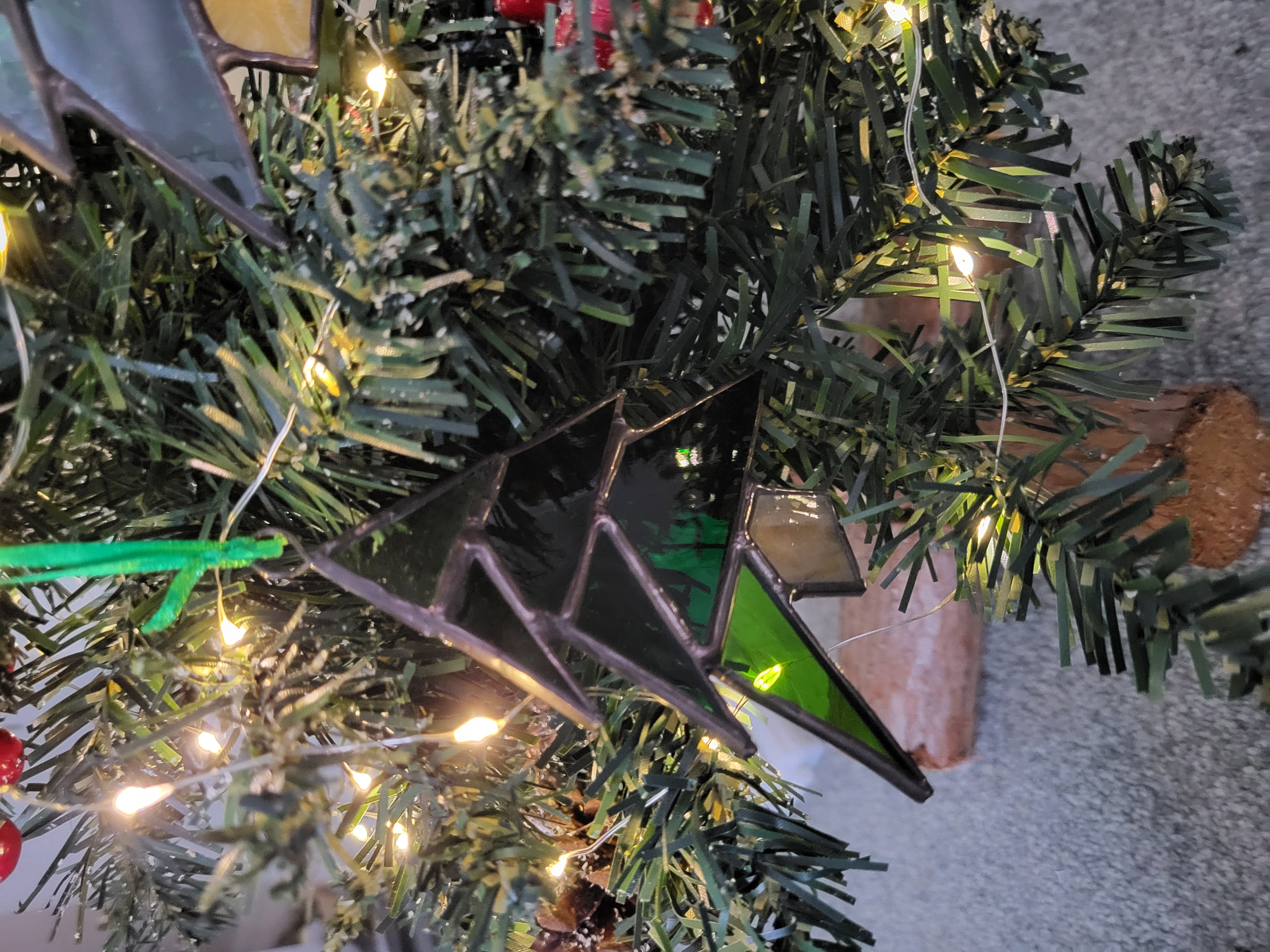 Stained Glass Christmas Tree Ornament