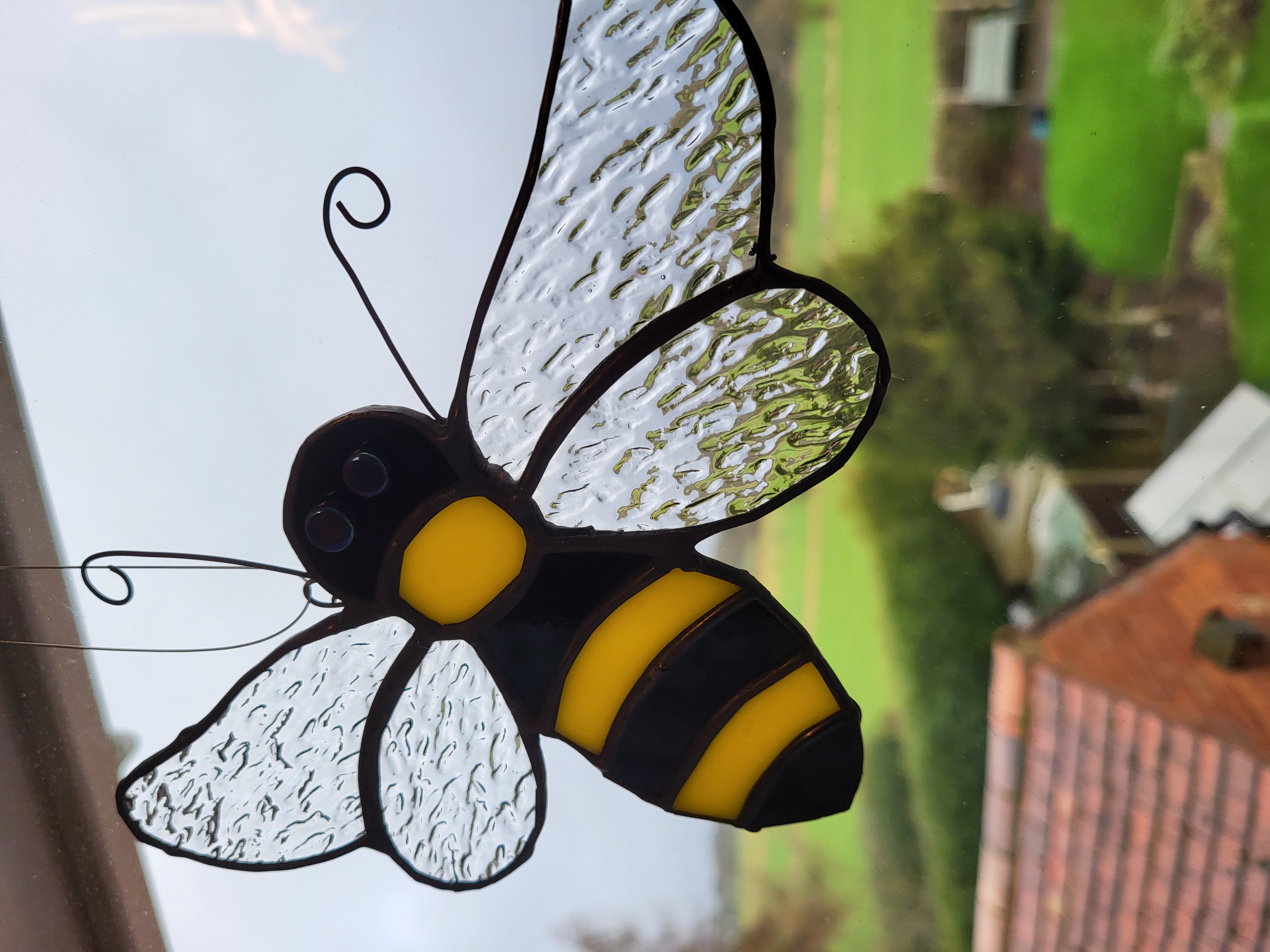 Stained Glass Bee Suncatcher