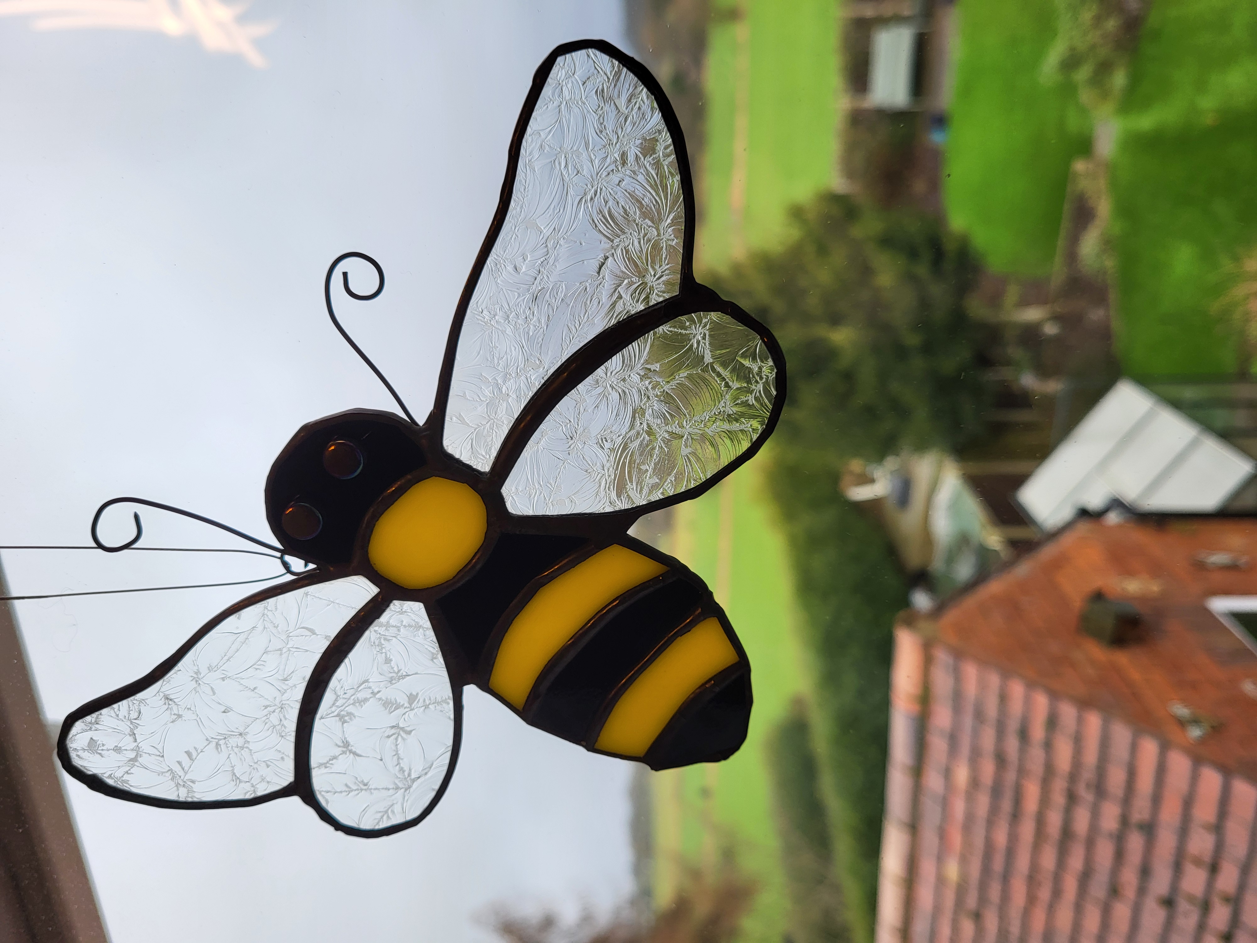 Stained Glass Bee Suncatcher