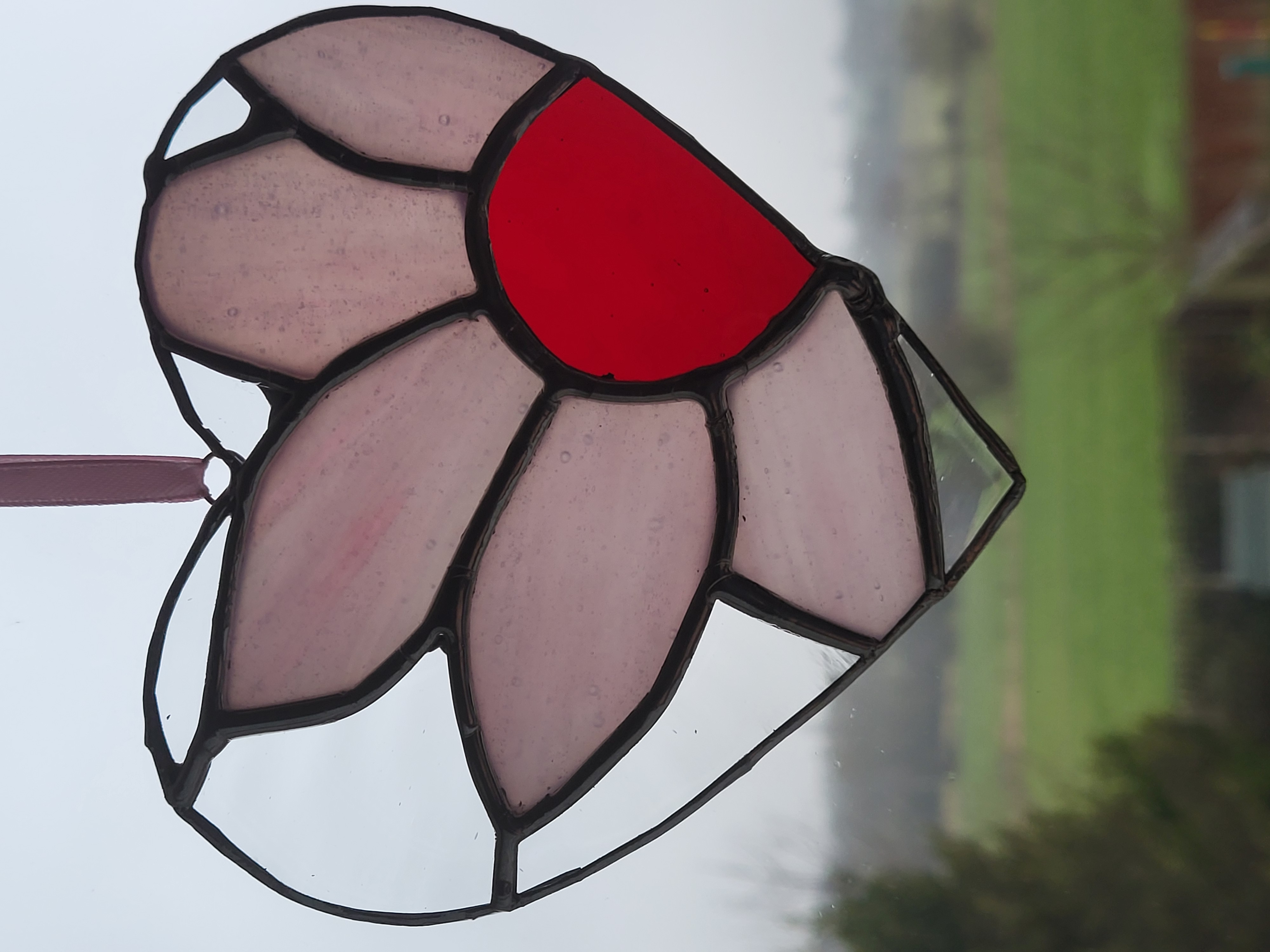 Stained Glass Sunflower heart