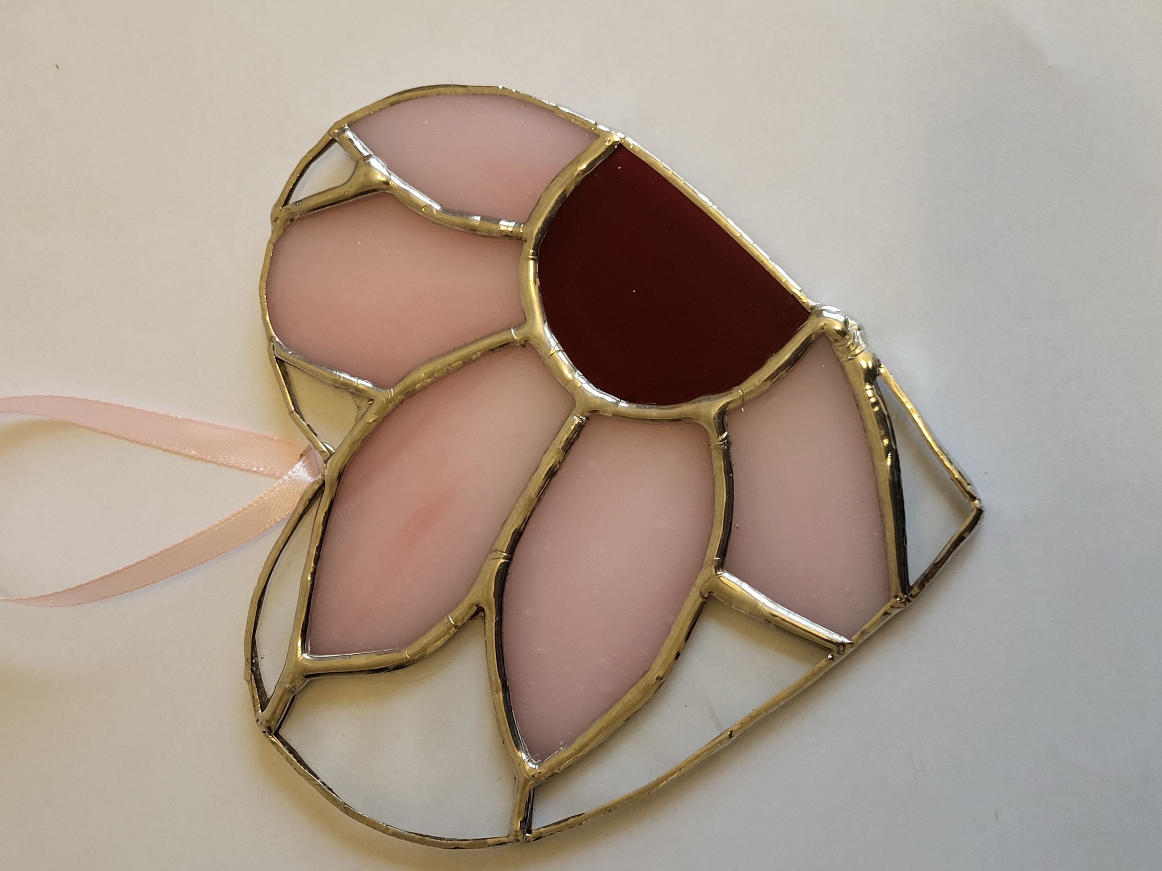 Stained Glass Sunflower heart