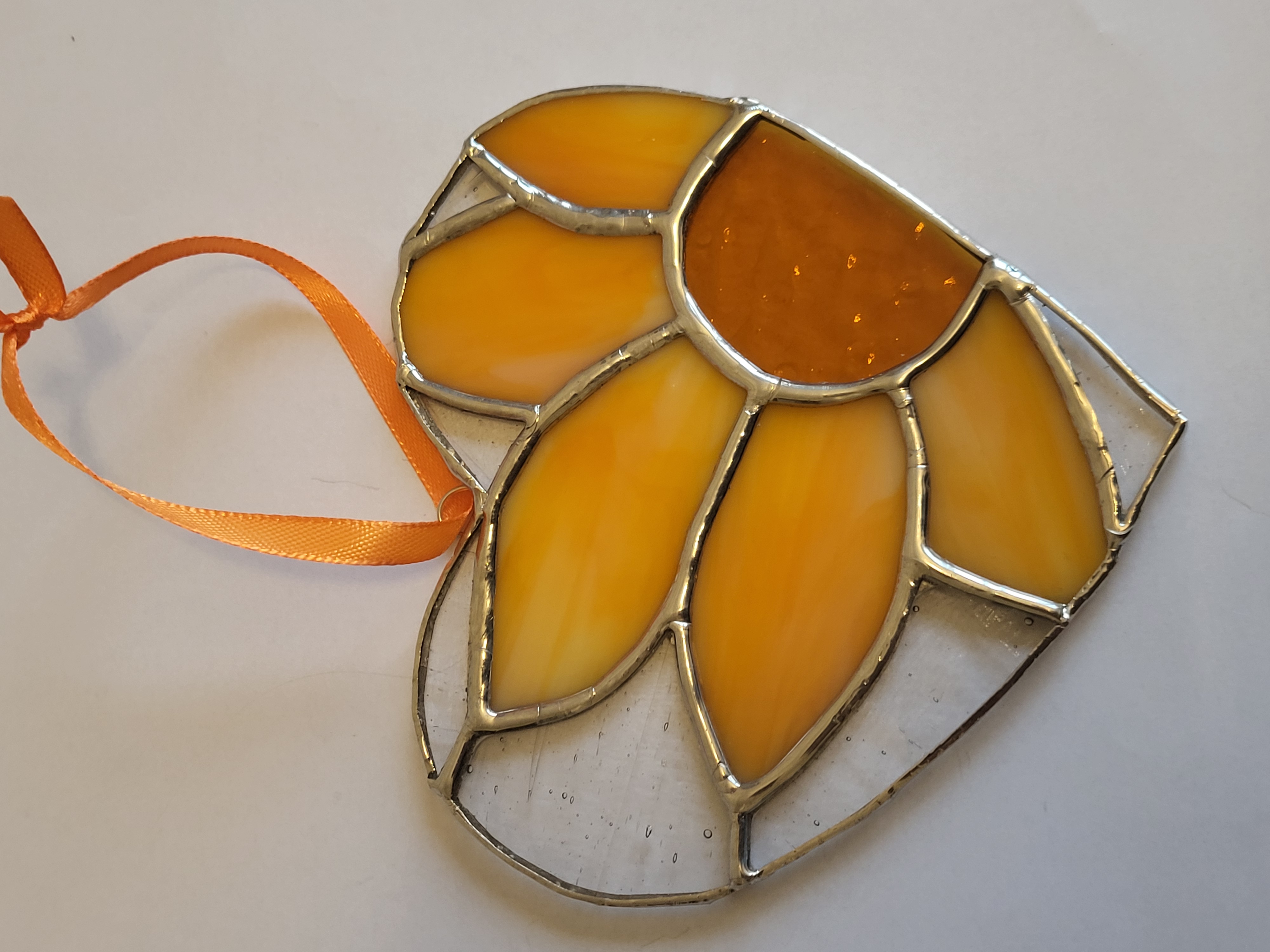 Stained Glass Sunflower heart