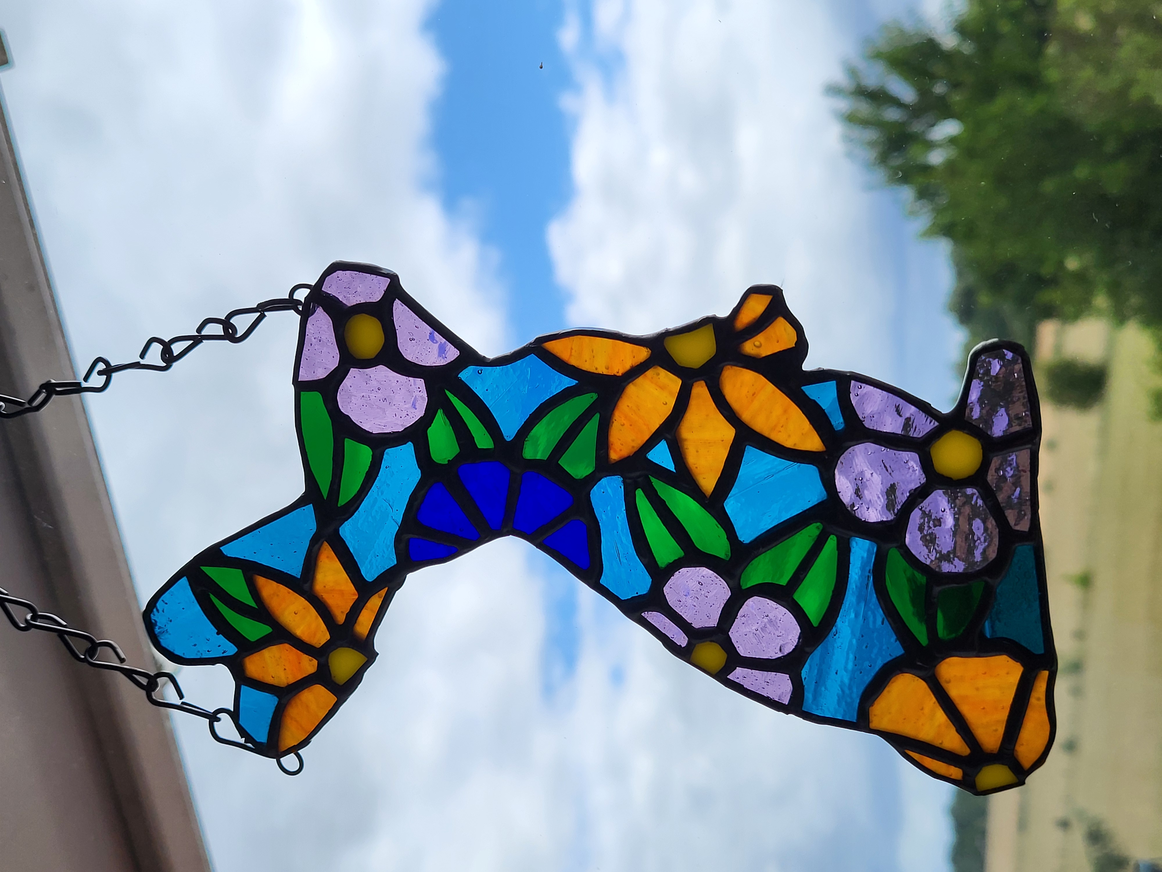 Stained Glass Rabbit Suncatcher