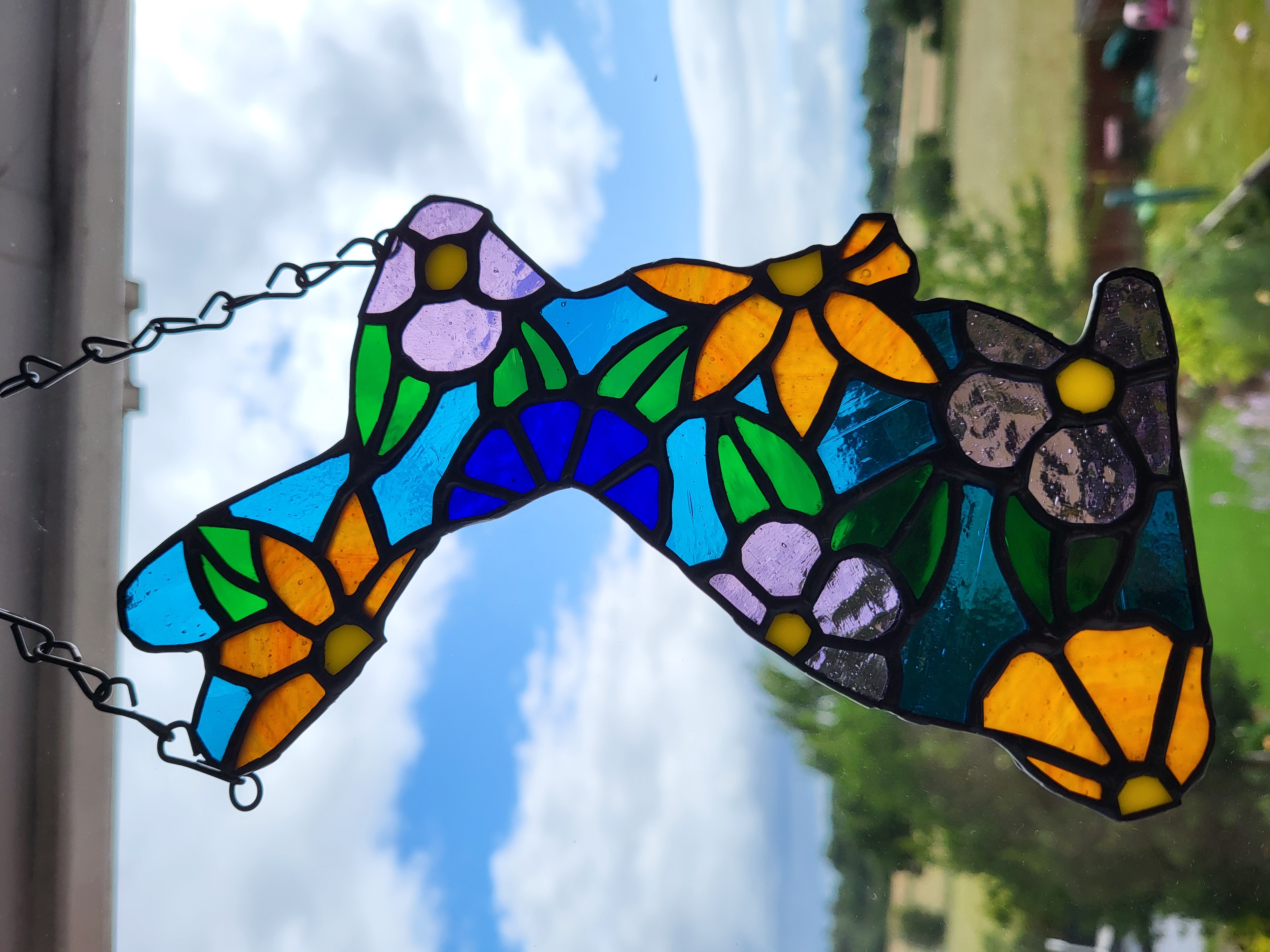 Stained Glass Rabbit Suncatcher