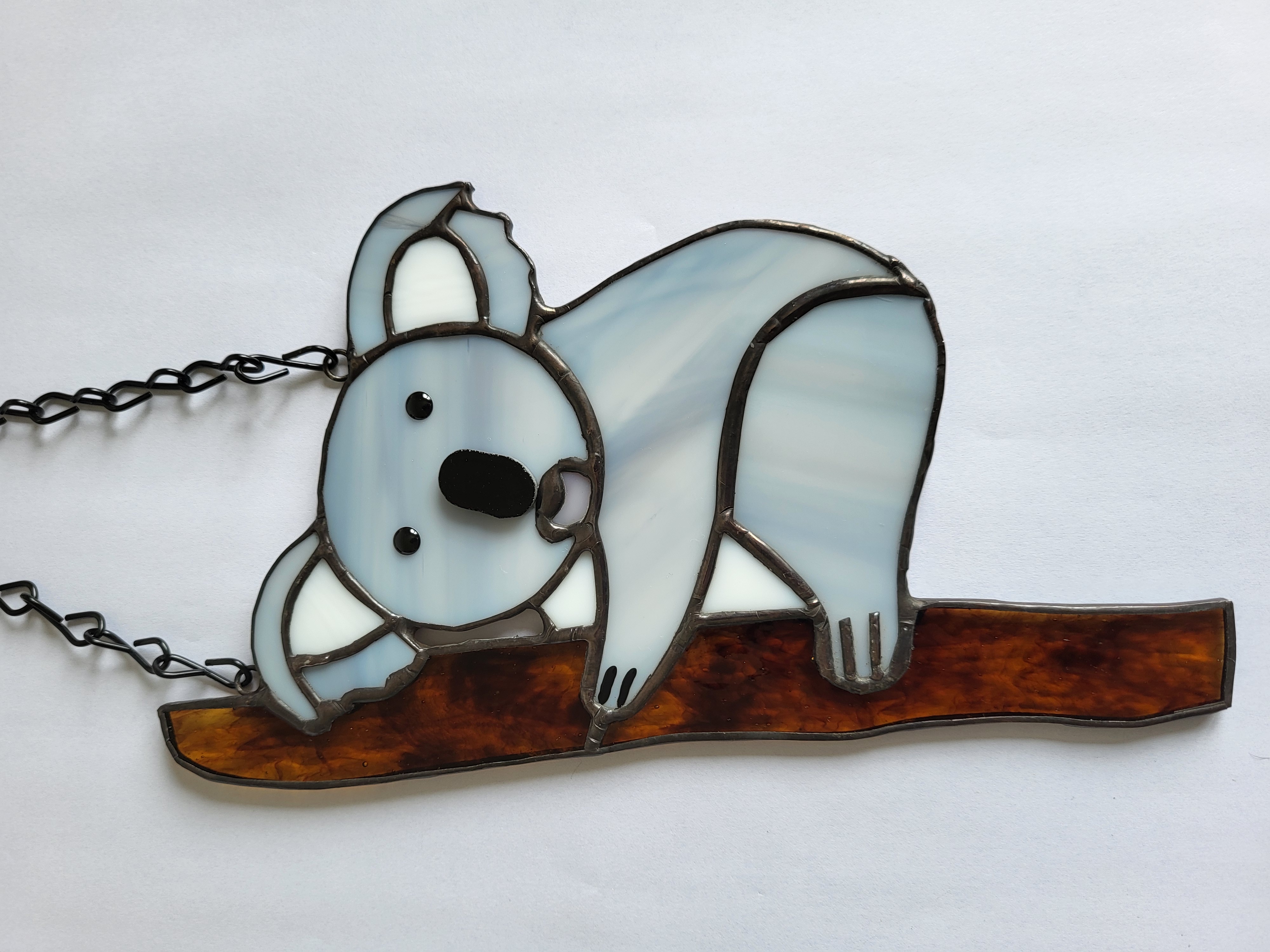 Stained Glass Koala Bear Suncatcher