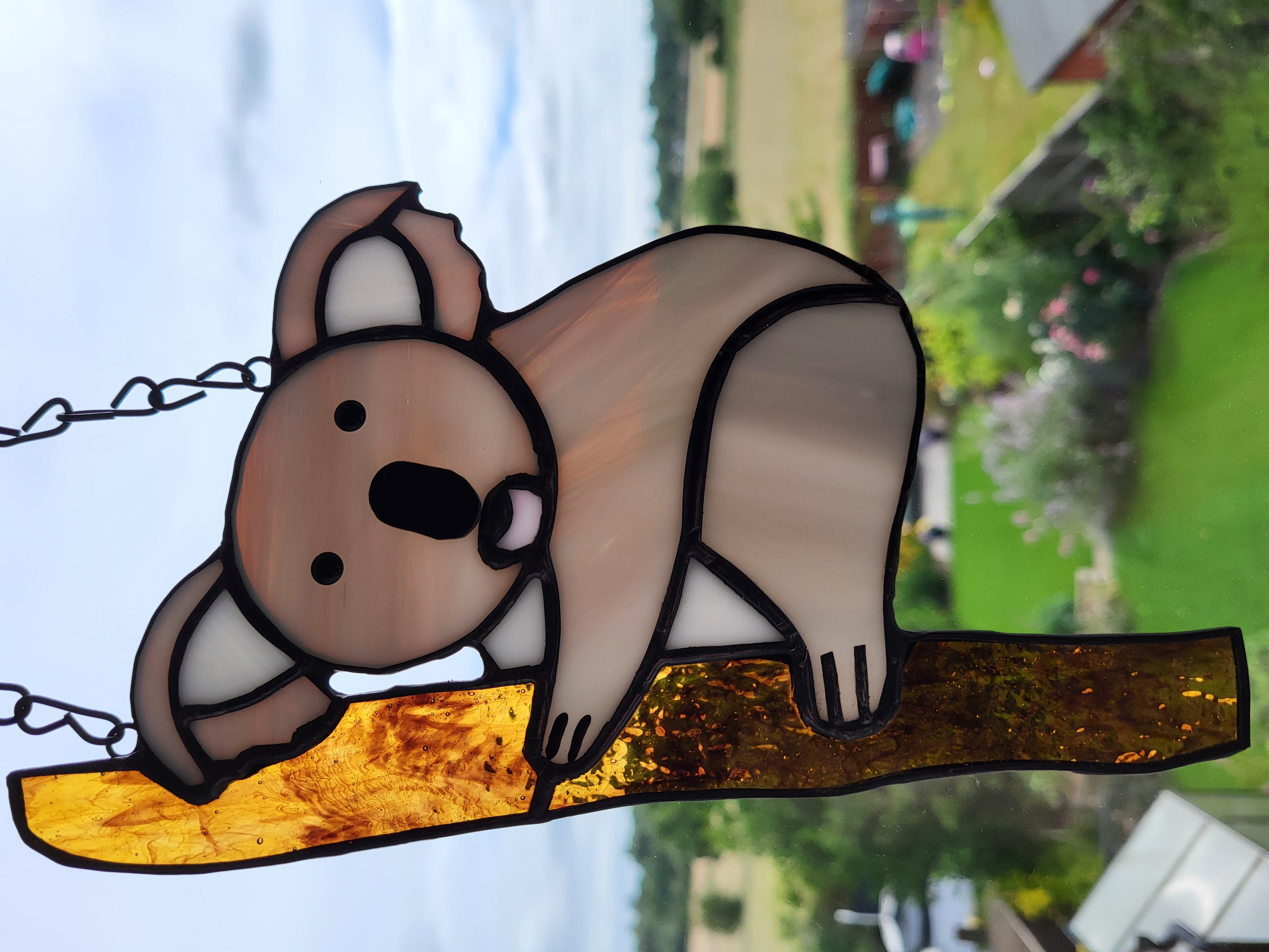 Stained Glass Koala Bear Suncatcher