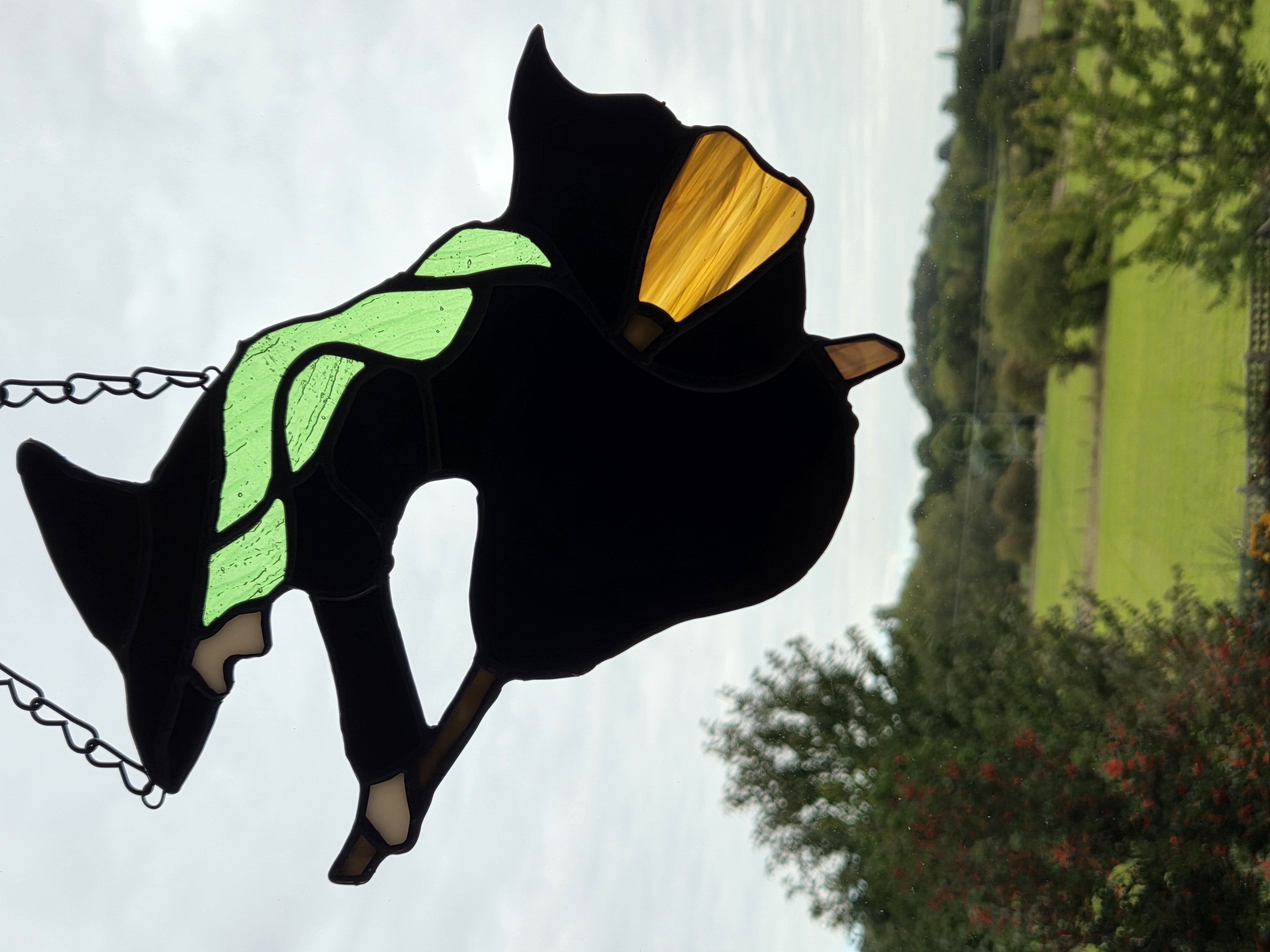 Stained Glass Witch Suncatcher