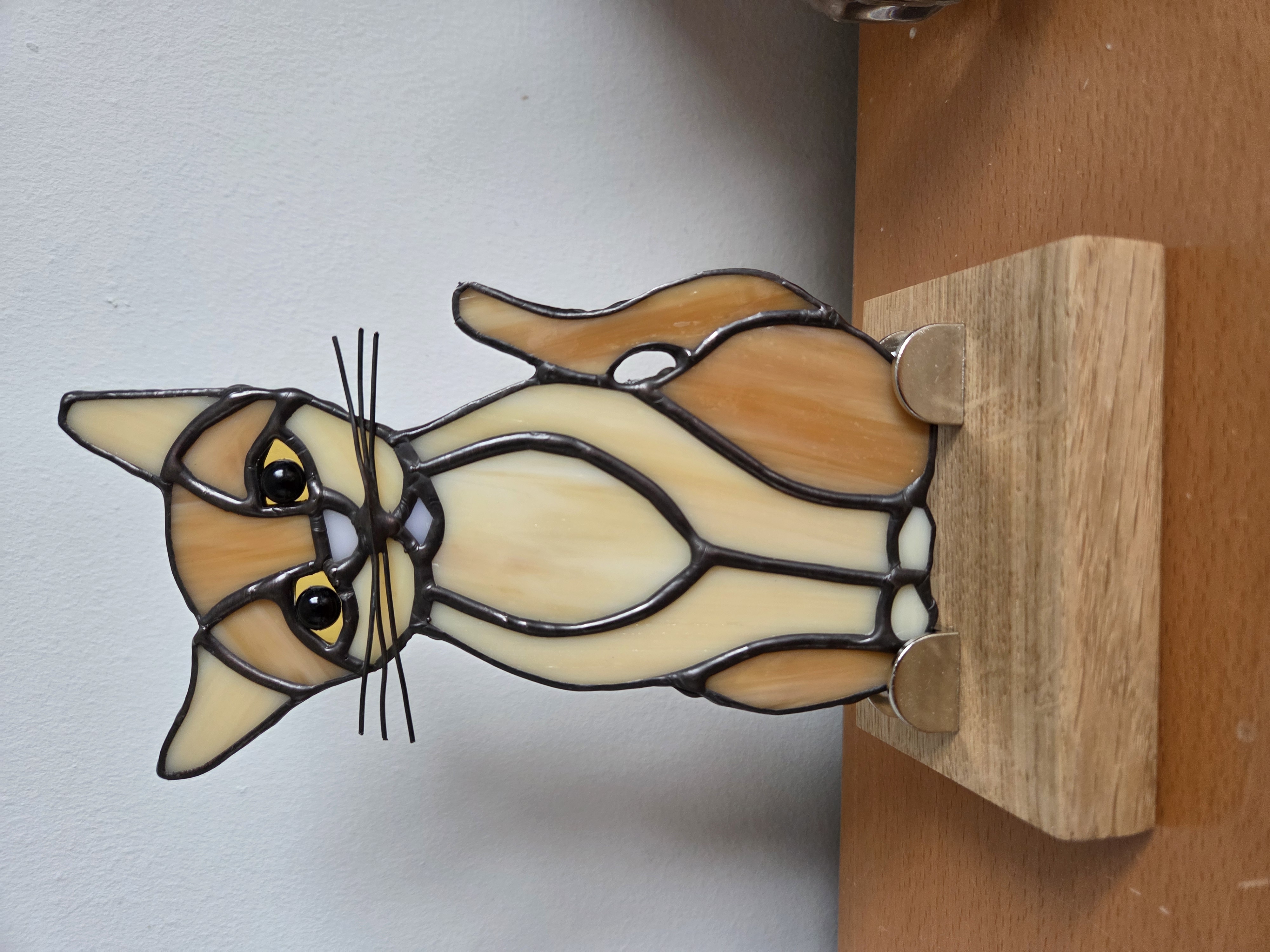 Stained Glass Cat Figurine