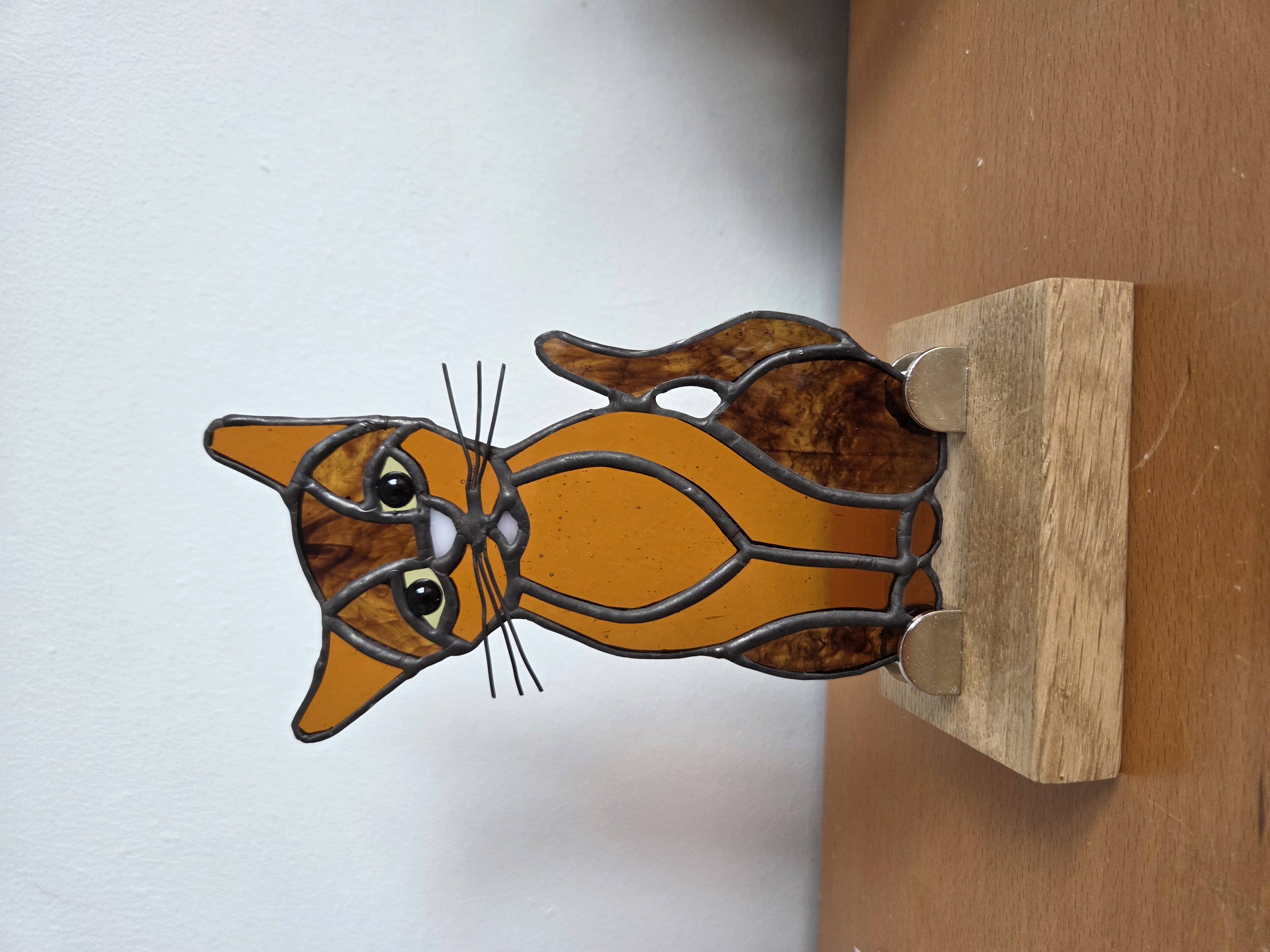 Stained Glass Cat Figurine