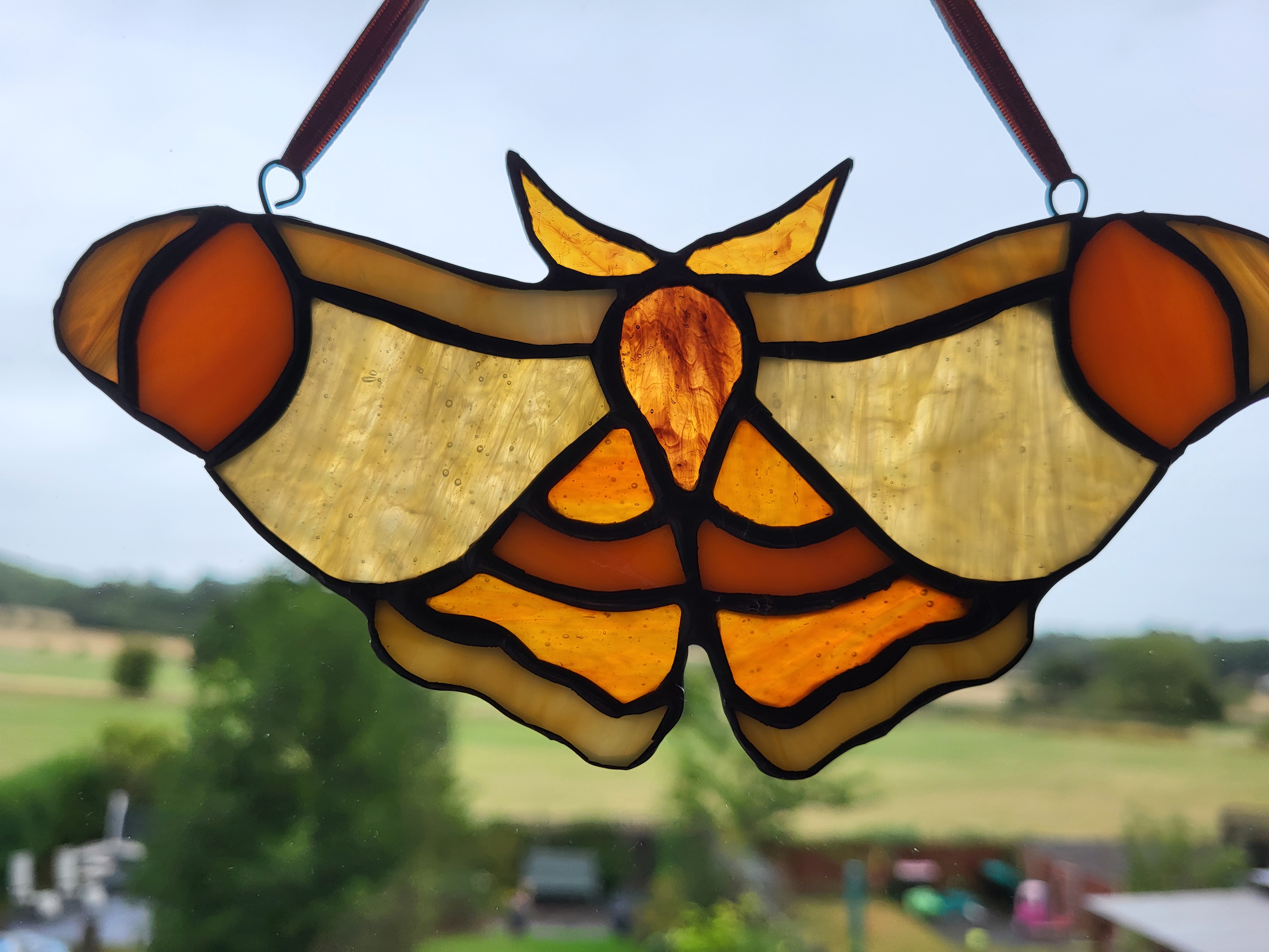 Stained Glass Moth Suncatchers
