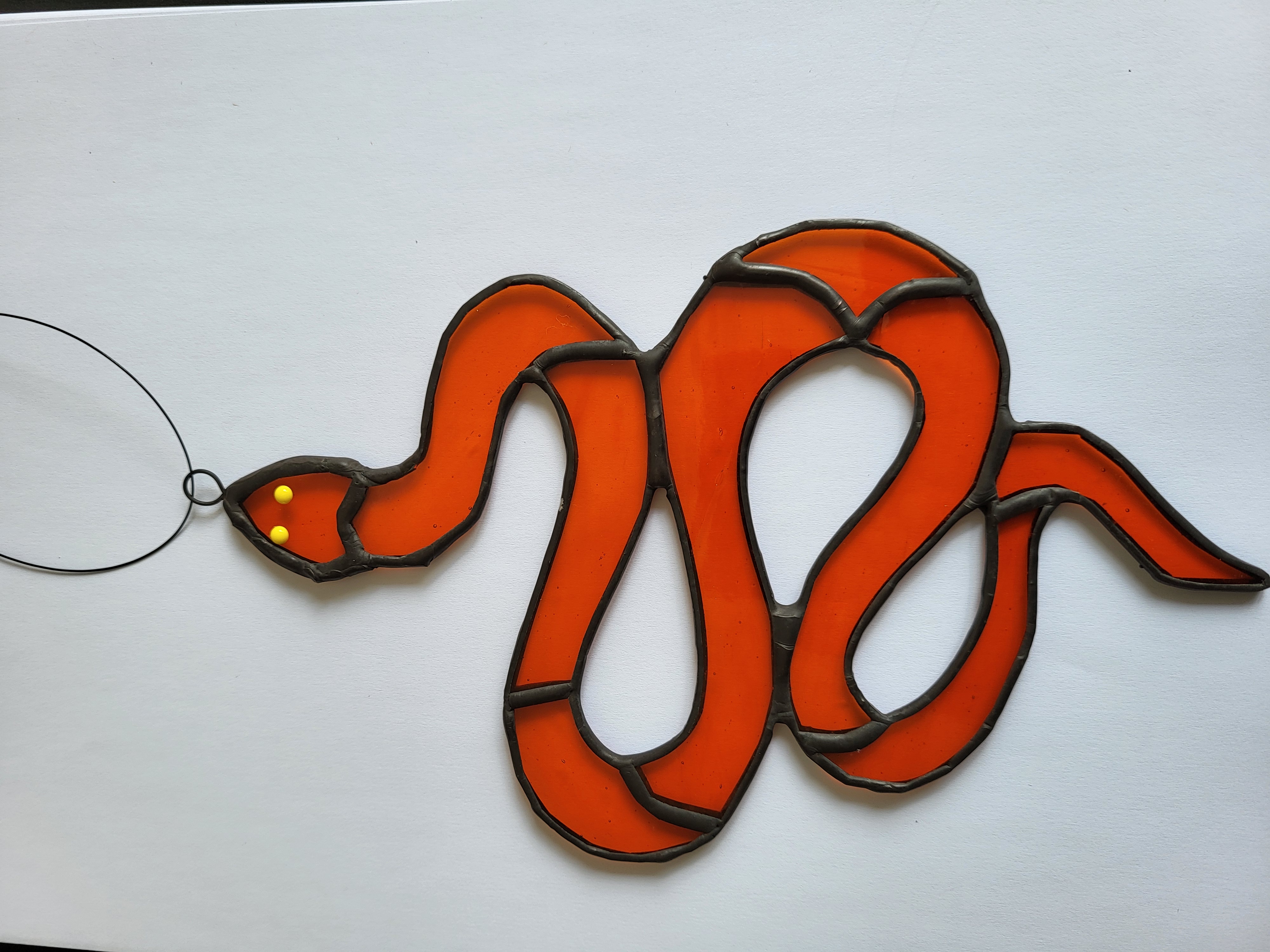Stained Glass Snake Suncatcher