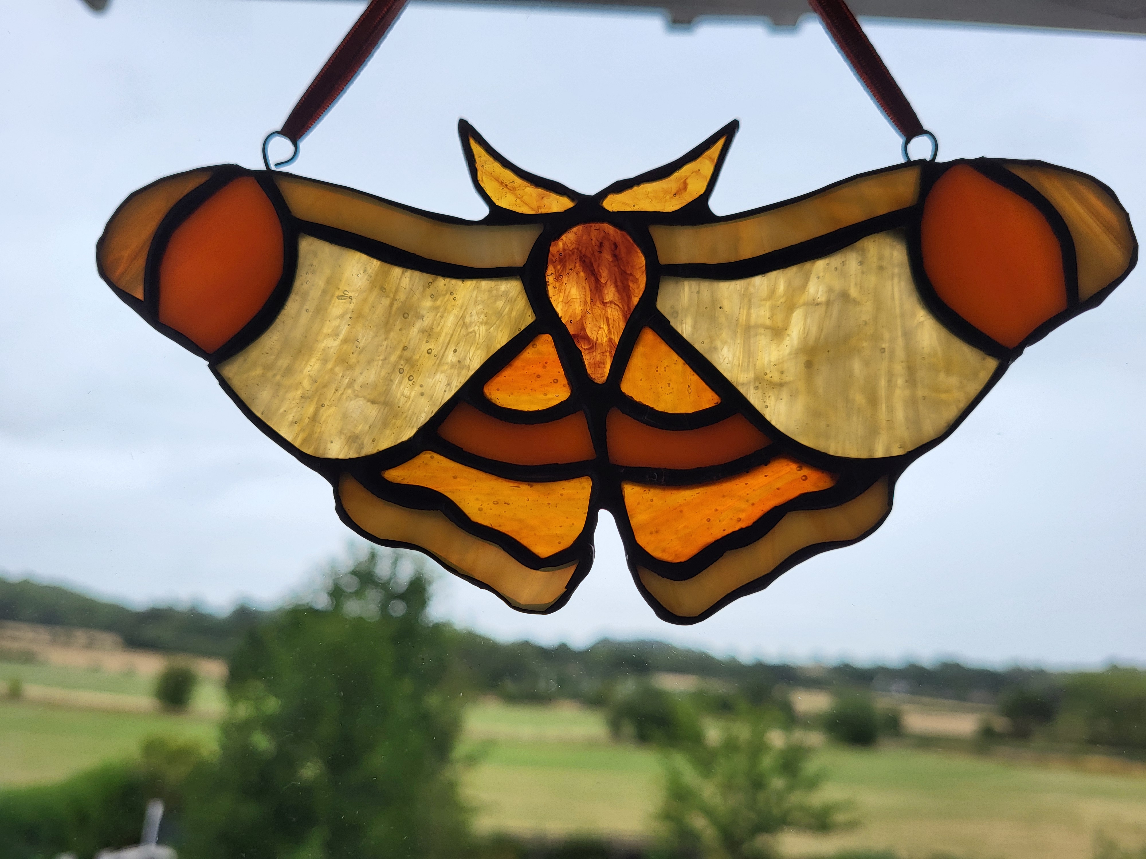 Stained Glass Moth Suncatchers