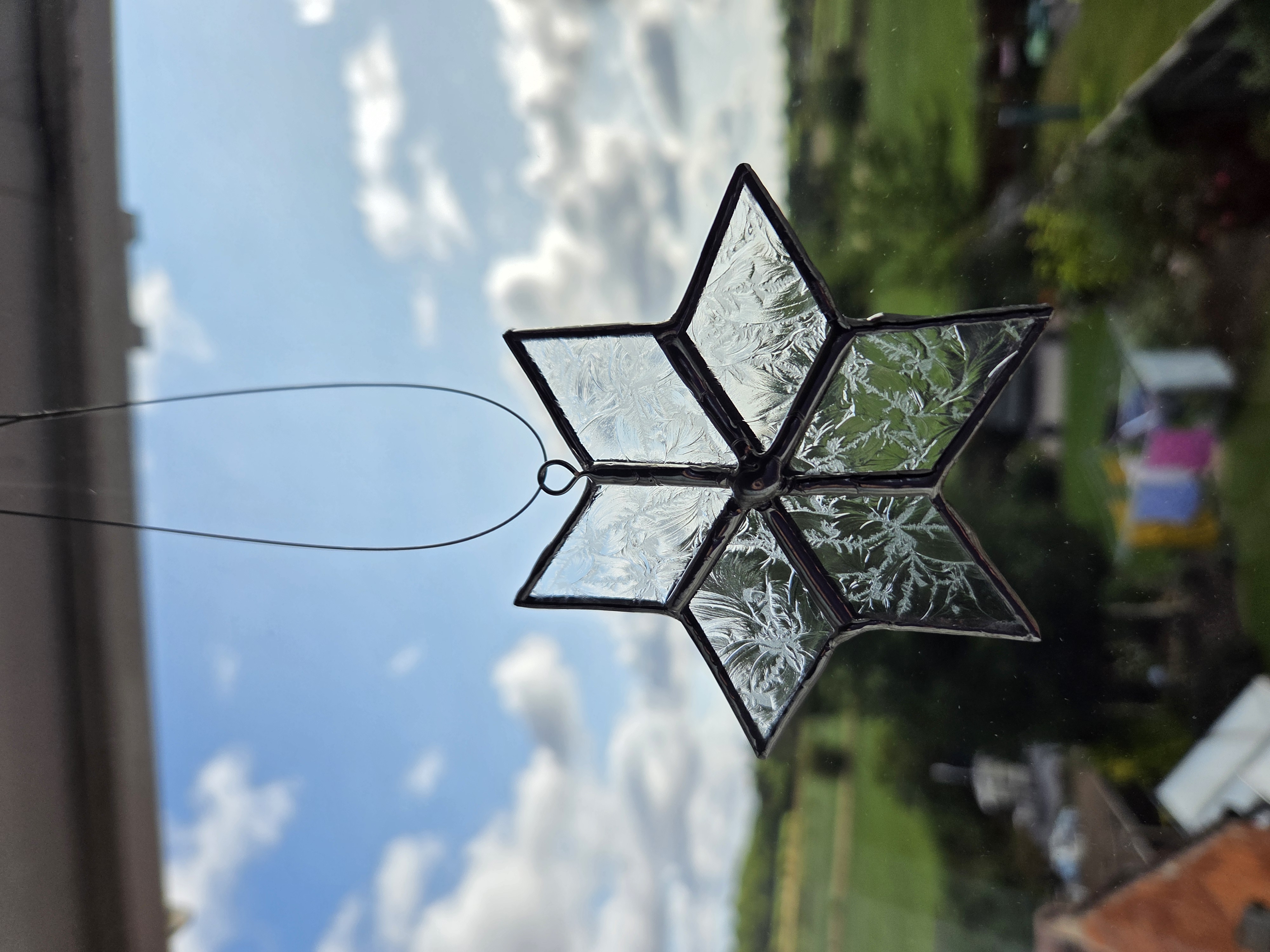 Glass Star Christmas Tree Ornaments