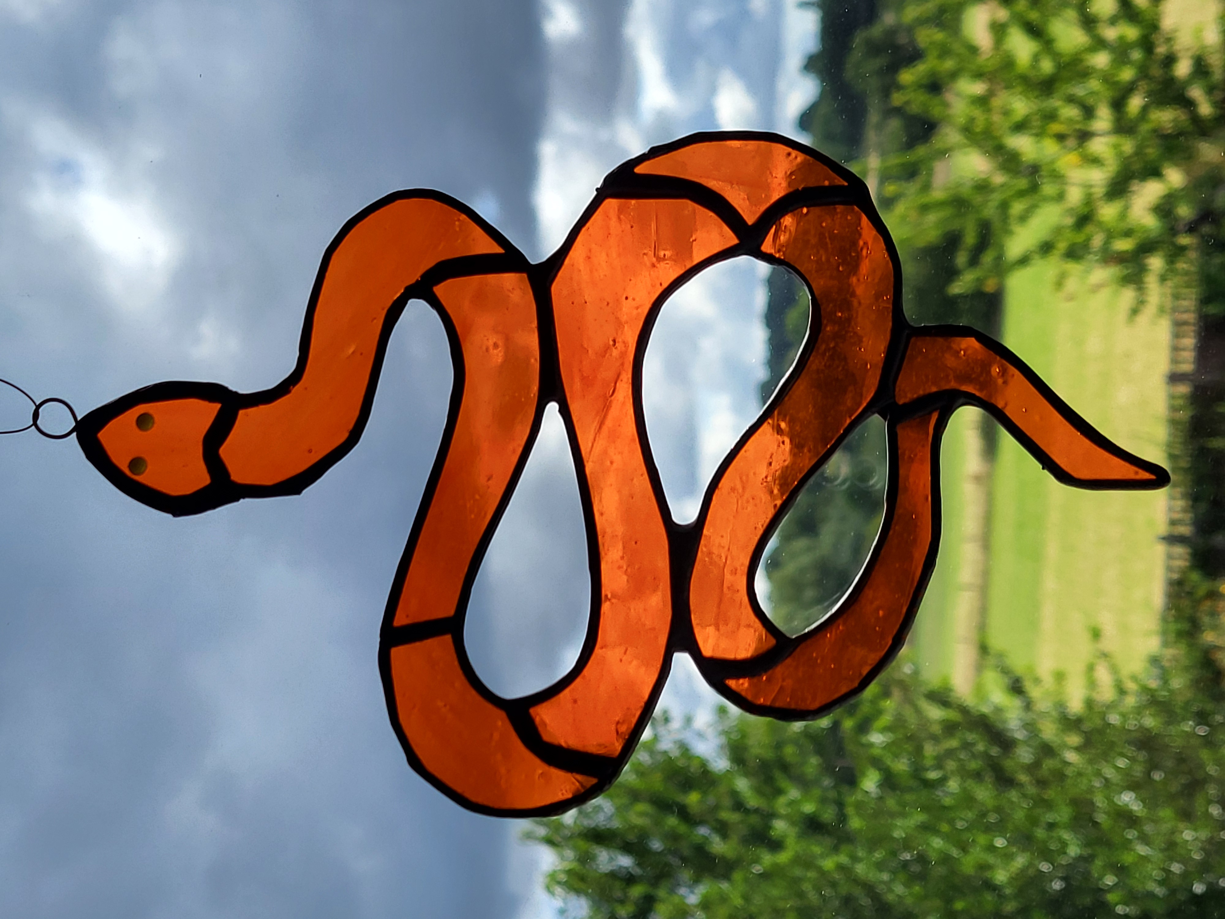 Stained Glass Snake Suncatcher