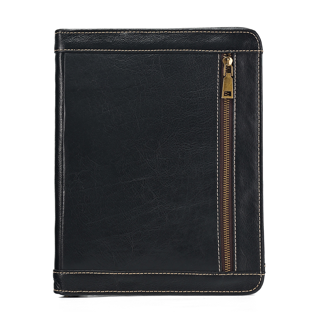 ProCase Portfolio Business Padfolio Folder with Zipper, Conference Meeting Executive File Legal Document Organizer with Pockets Letter Size A4 Writing Pad Notepad Padfolio