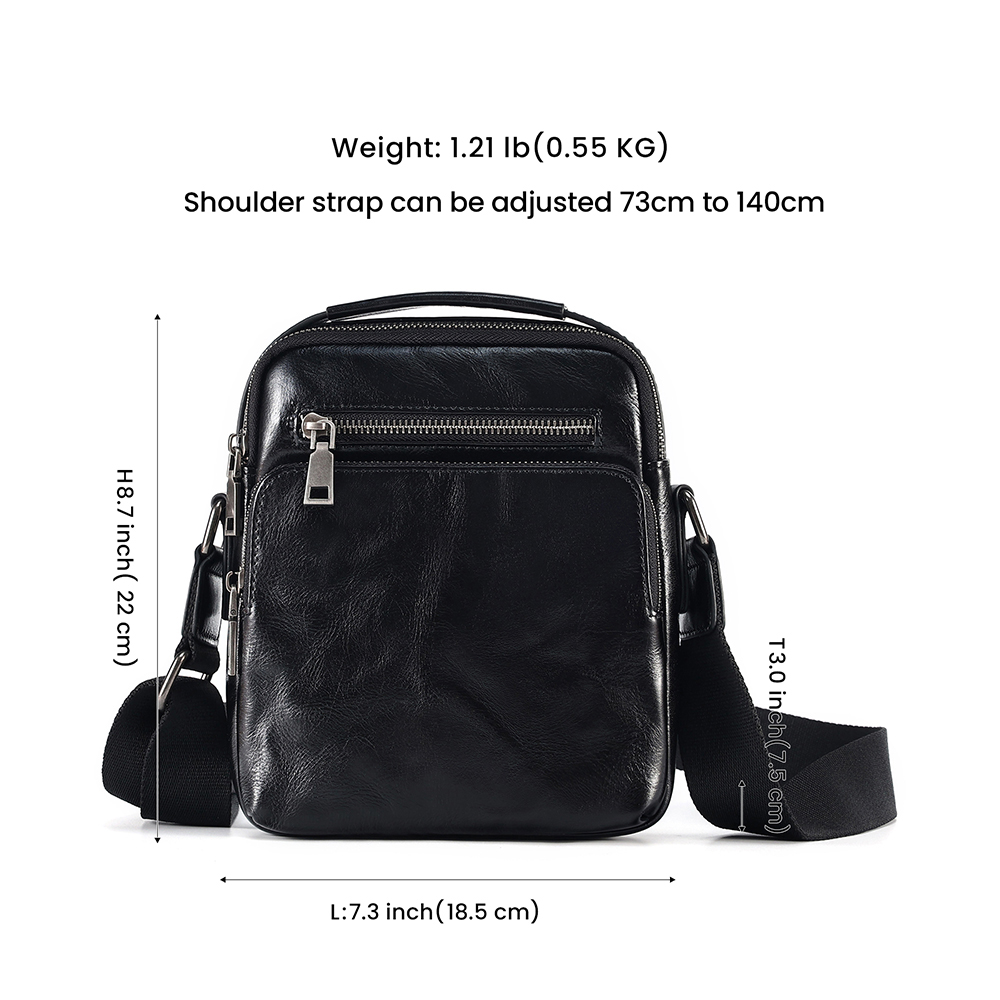 Toq quality real leather messenger bag