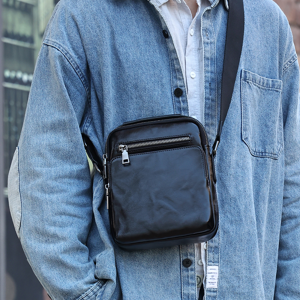 Toq quality real leather messenger bag