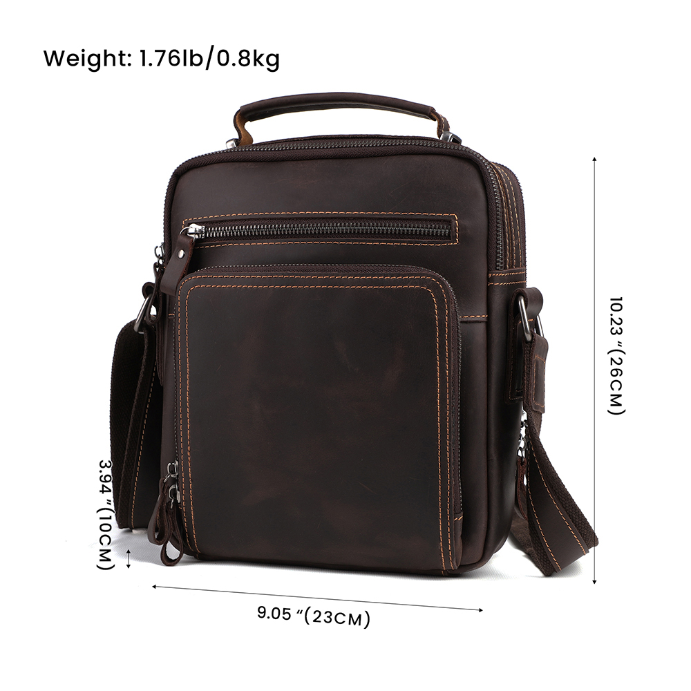Toq quality real leather messenger bag