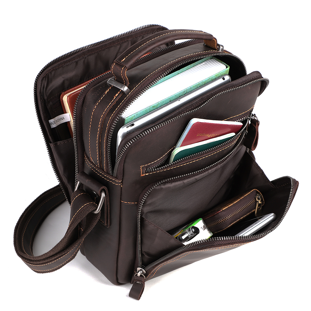 Toq quality real leather messenger bag