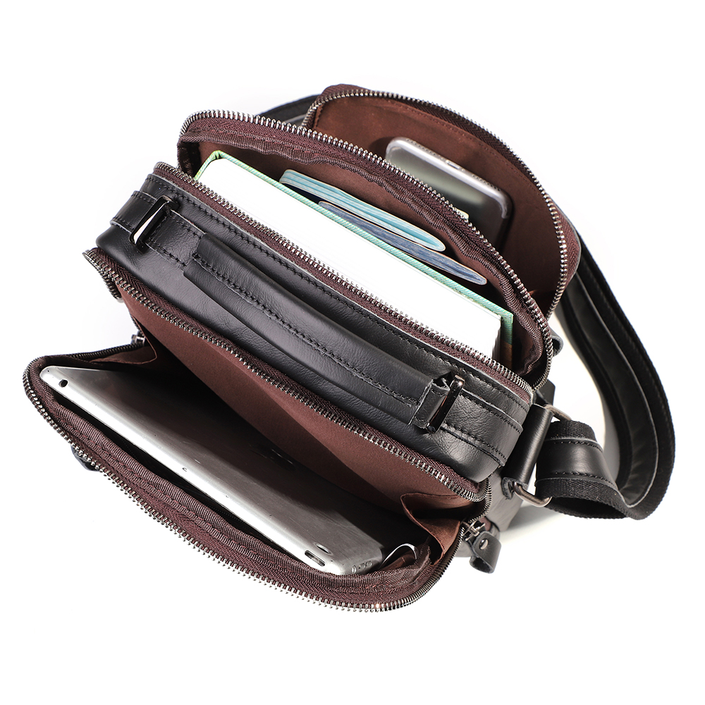 Toq quality real leather messenger bag