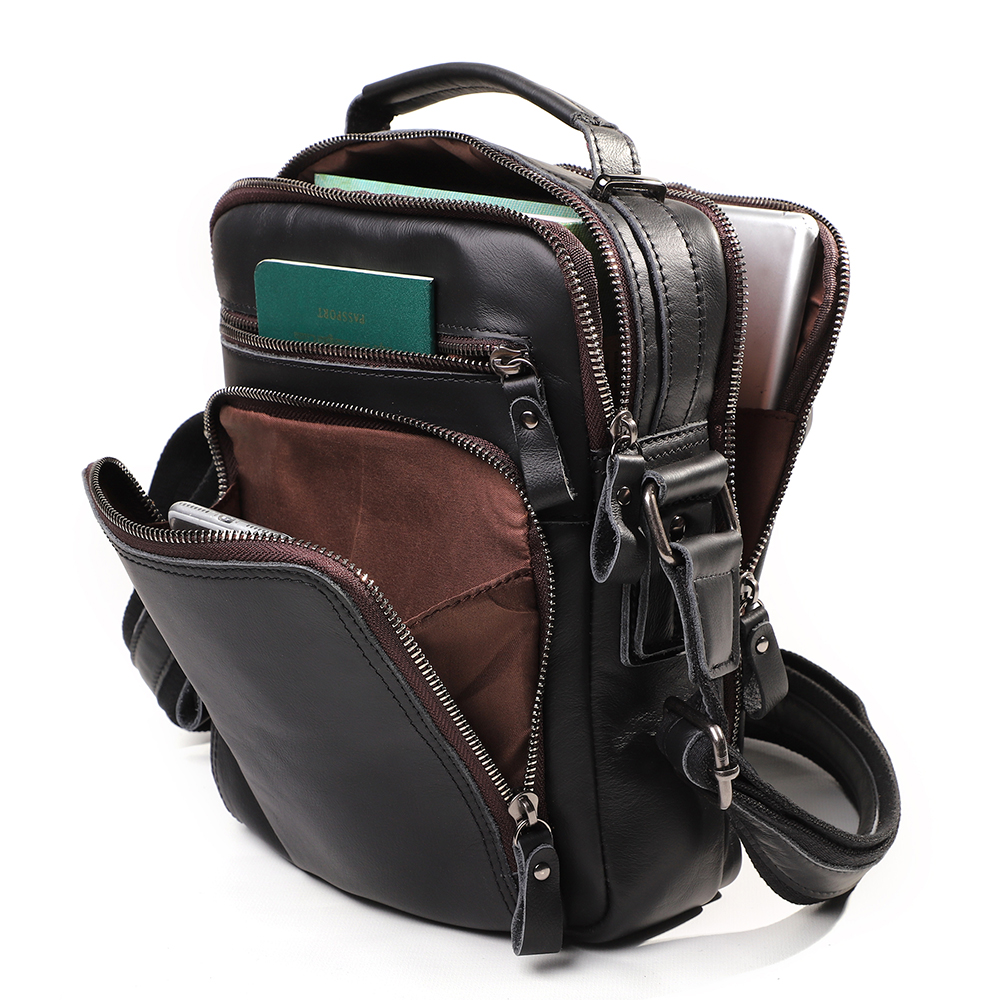 Toq quality real leather messenger bag