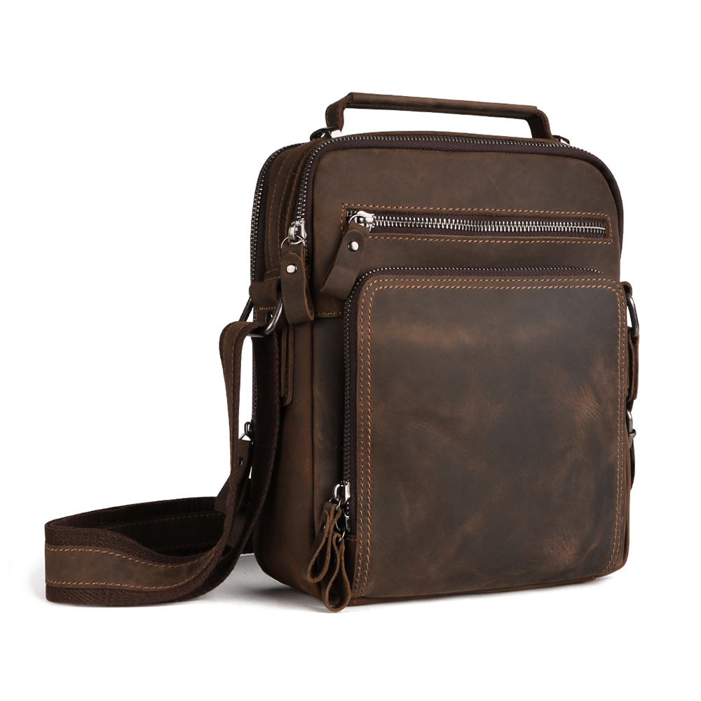 Toq quality real leather messenger bag
