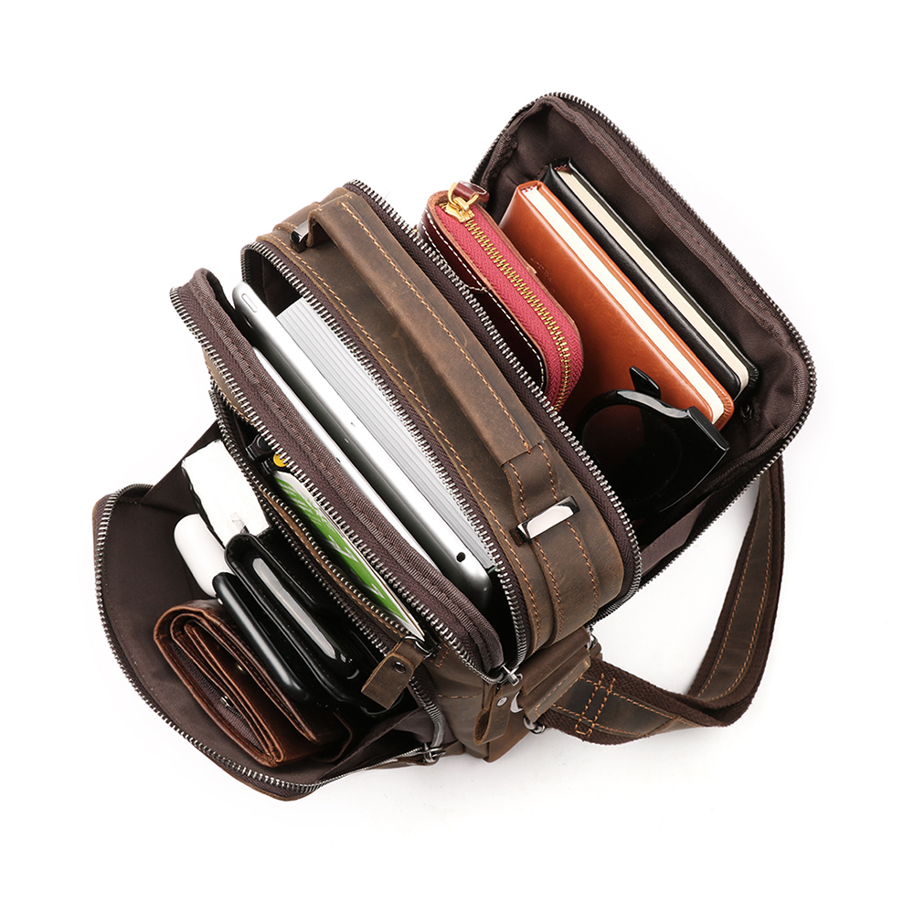 Toq quality real leather messenger bag