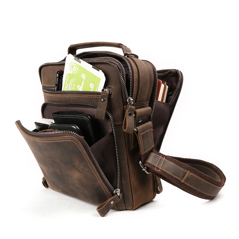 Toq quality real leather messenger bag