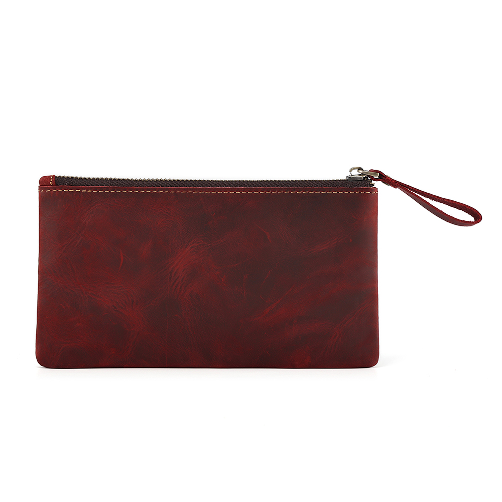 Real Crazy Horse Leather Unisex Coin Purse