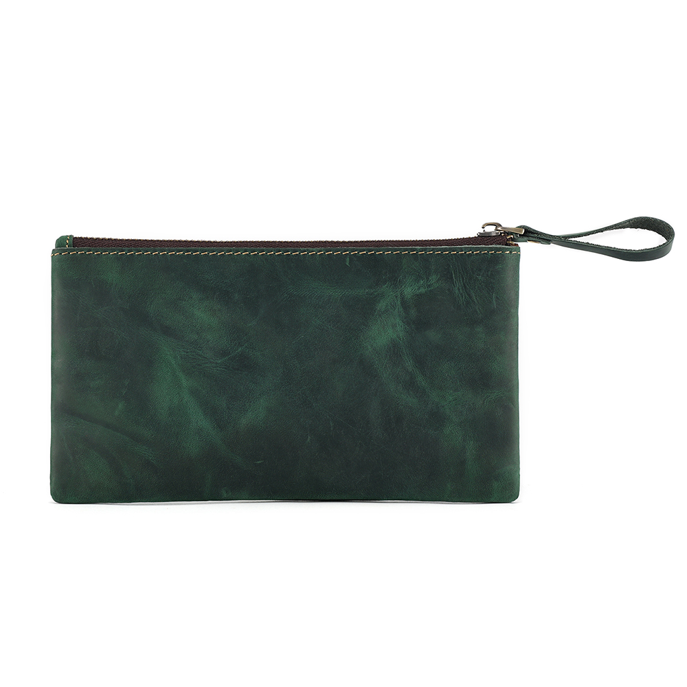 Real Crazy Horse Leather Unisex Coin Purse