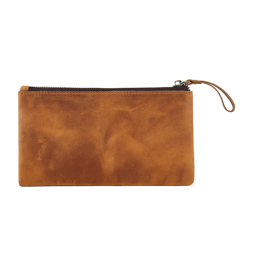 Real Crazy Horse Leather Unisex Coin Purse