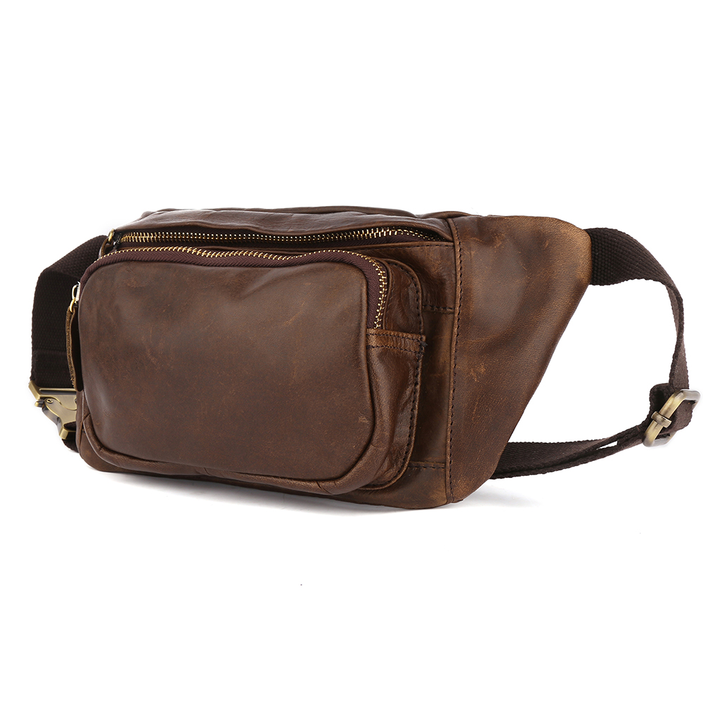 Premium Genuine Cowhide Leather Chest Bag - The Perfect Blend of Style and Functionality