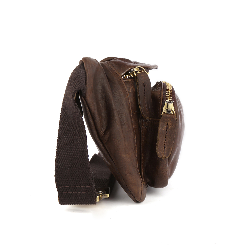 Premium Genuine Cowhide Leather Chest Bag - The Perfect Blend of Style and Functionality