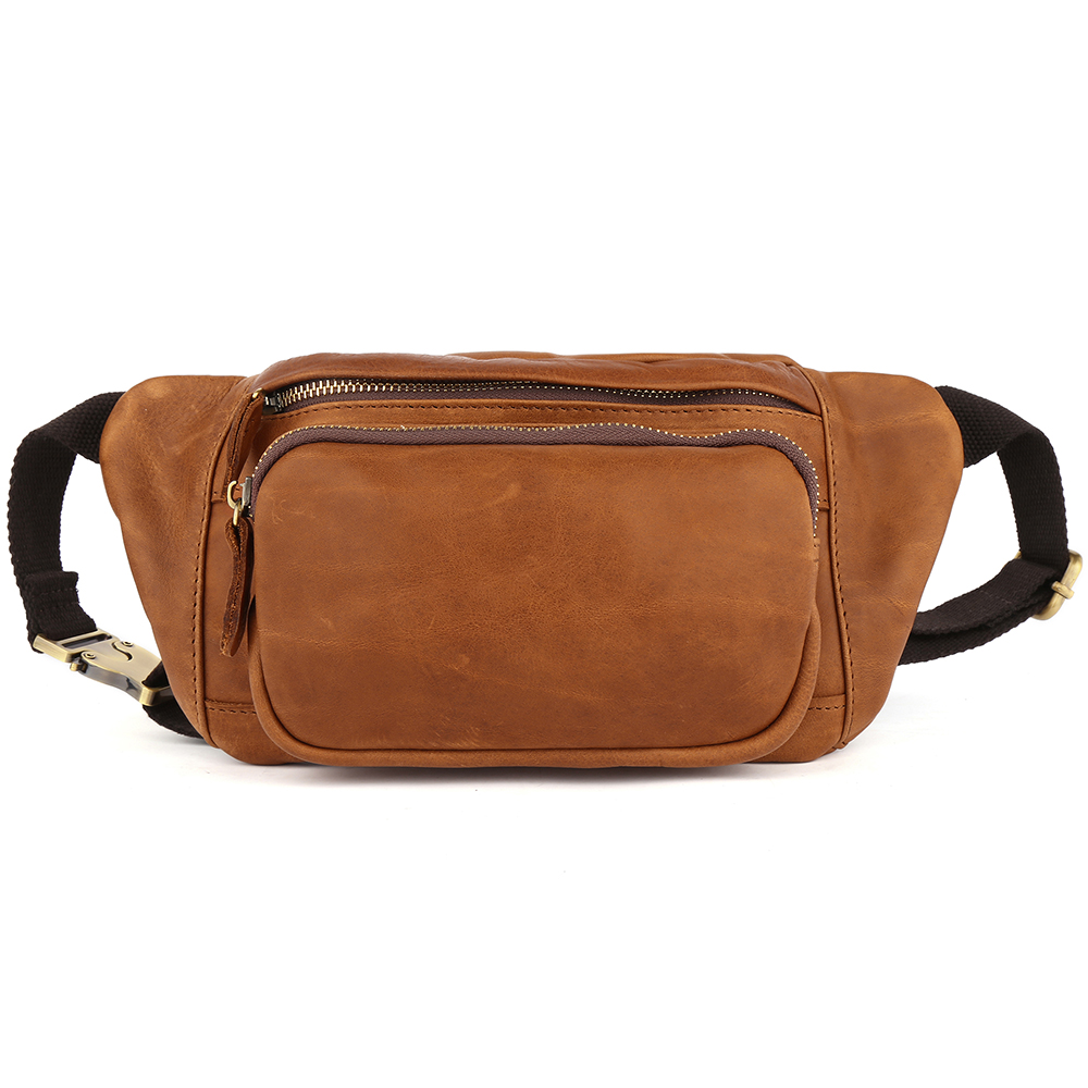 Premium Genuine Cowhide Leather Chest Bag - The Perfect Blend of Style and Functionality