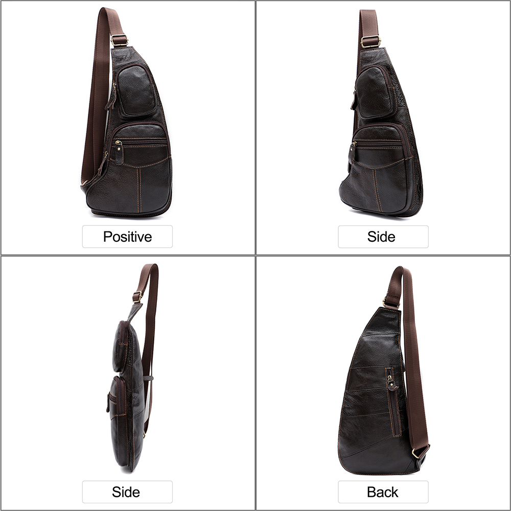 Luxury Genuine Cowhide Leather Chest Bag - Elegance Meets Utility