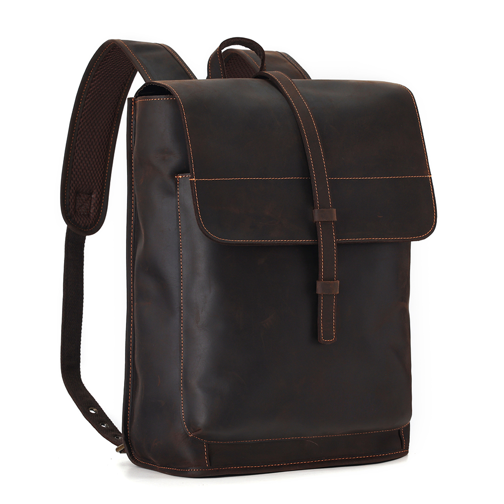 Premium Genuine Cowhide Leather Backpack - Style and Function Combined