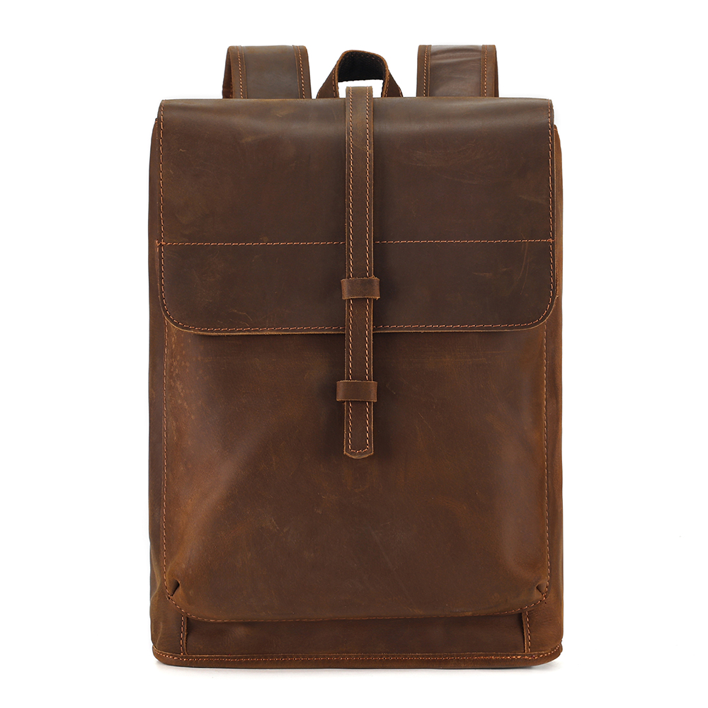 Premium Genuine Cowhide Leather Backpack - Style and Function Combined