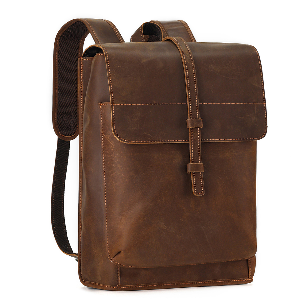 Premium Genuine Cowhide Leather Backpack - Style and Function Combined