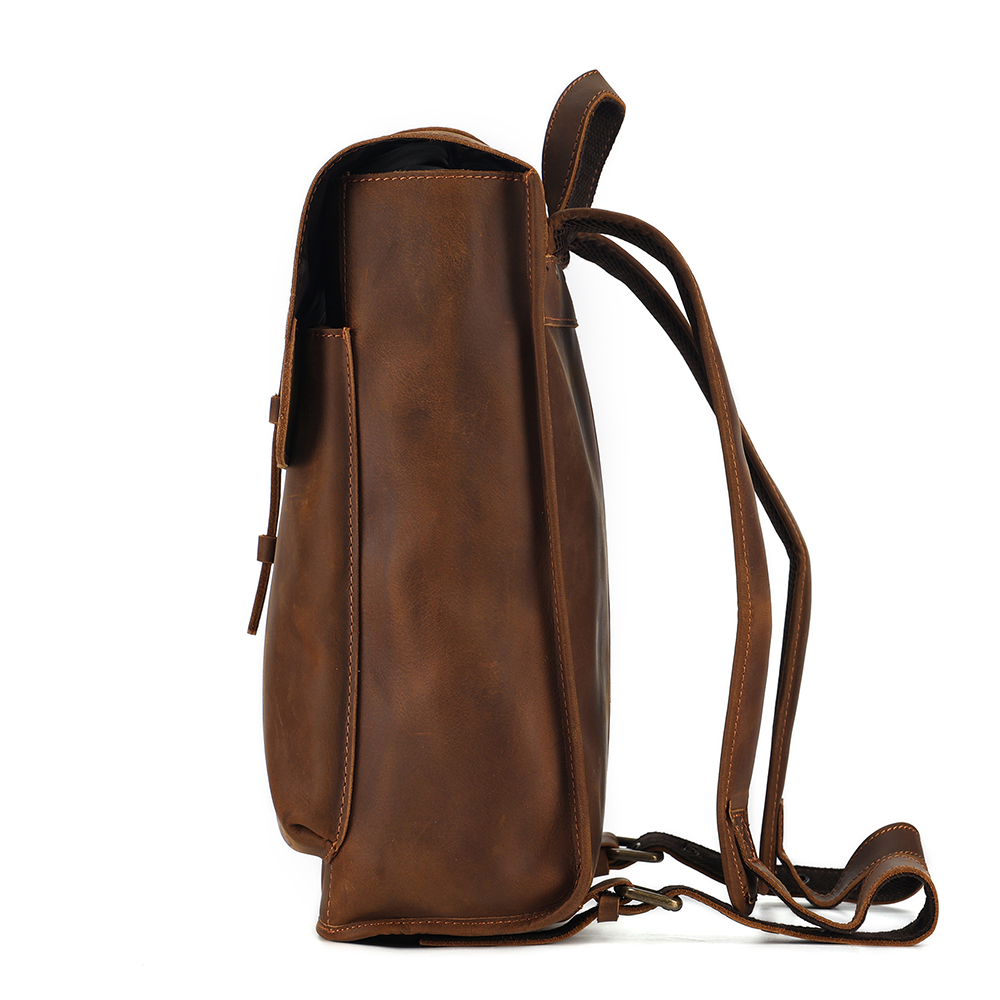 Premium Genuine Cowhide Leather Backpack - Style and Function Combined