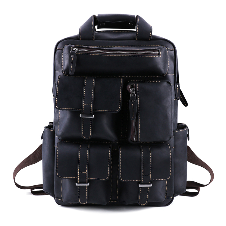 Premium Genuine Cowhide Leather Backpack - Style and Function Combined